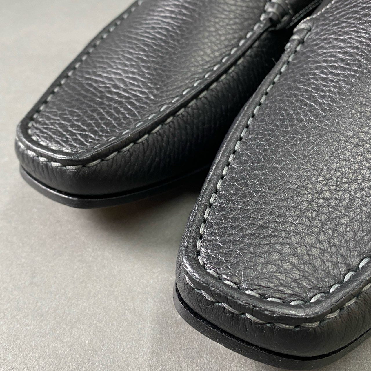 8f13 【美品】 TOD'S トッズ レザー ドライビングシューズ モカシン スリッポン サイズ38 1/2 ブラック レディース