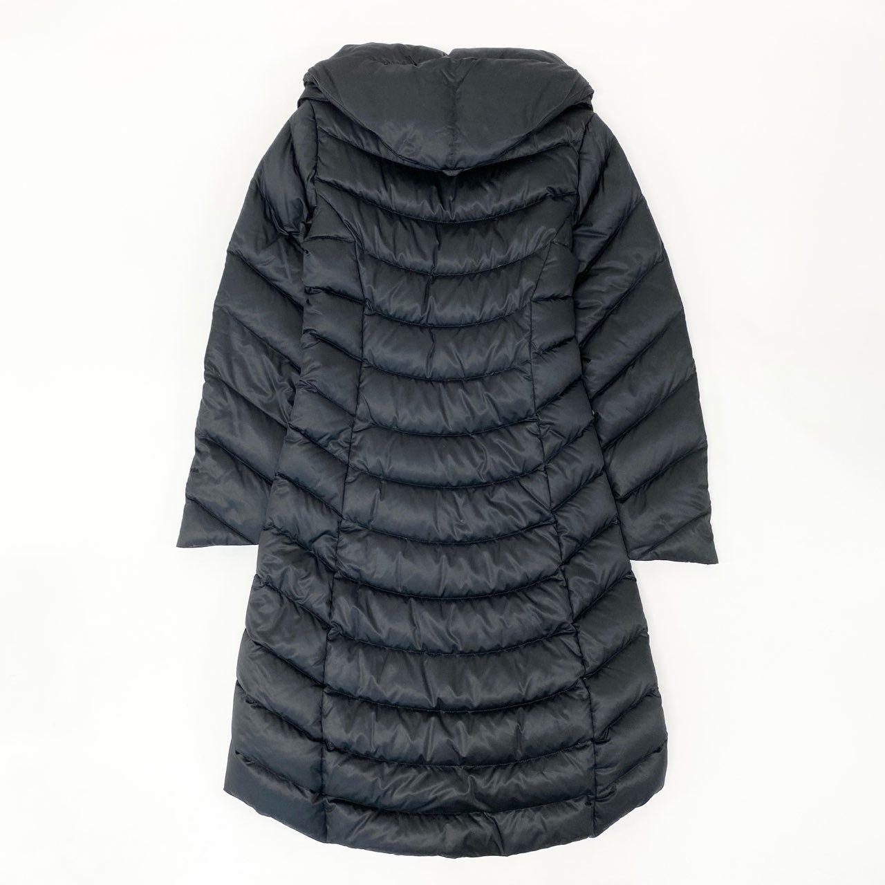 47h26 Patagonia パタゴニア フーデッド ロングダウンコート STY28467FA14 Sサイズ ブラックレディースo07t