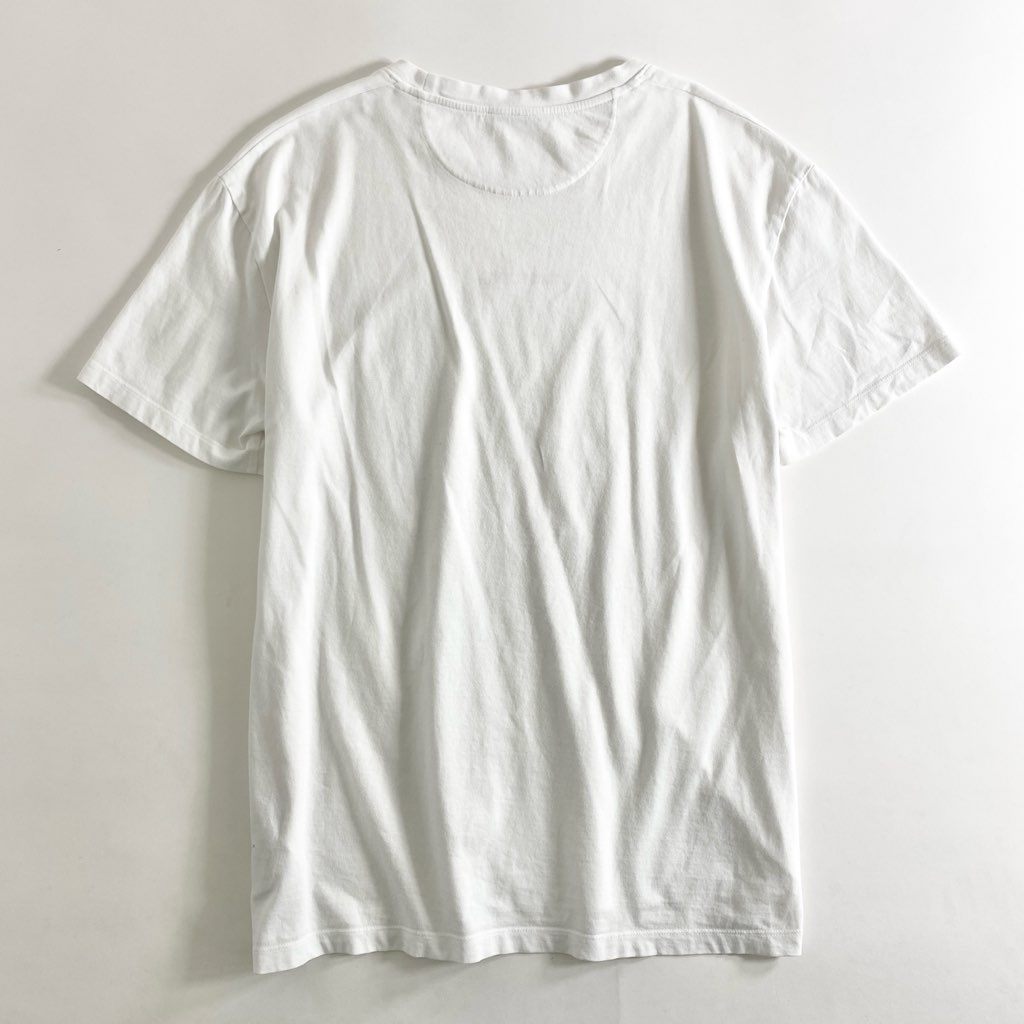 13e22 VALENTINO ヴァレンティノ イタリア製 フロントロゴ Tシャツ クルーネック カットソー プリント WV3MG10V738 Lサイズ ホワイト コットン 春夏