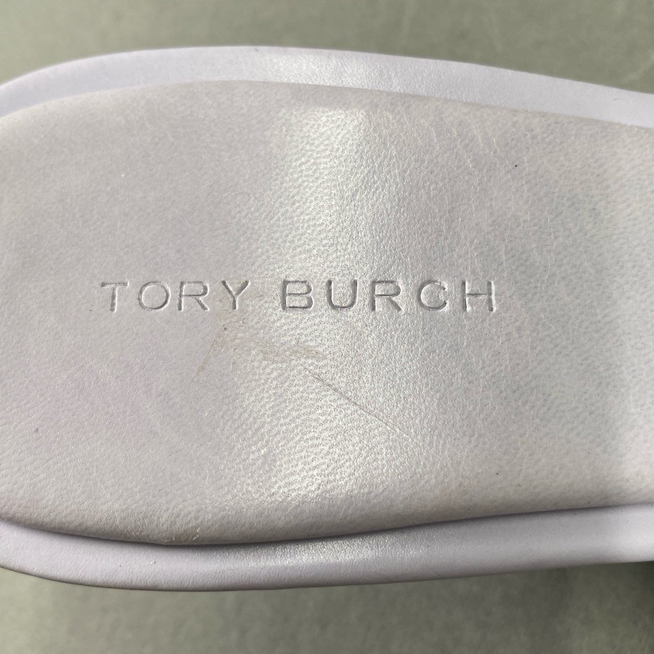 2e13 【美品】 TORY BURCH トリーバーチ MILLER BOMBE ミラー ボンベ ヒールサンダル 8M ラベンダー レザー シューズ ウィメンズ 夏