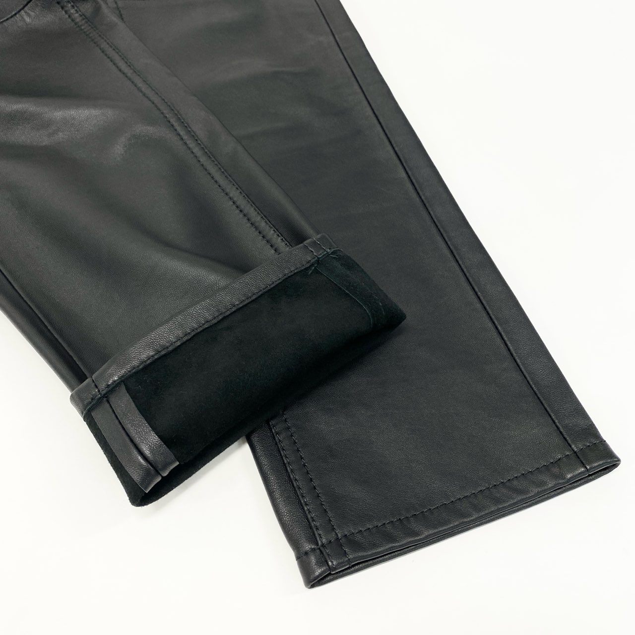 56j20 《美品》 MM6 Maison Margiela エムエムシックス メゾンマルジェラ Lamb Leather Pant レザーパンツ ボトムス S32LA0224 38 ブラック 羊革 レディースu02t
