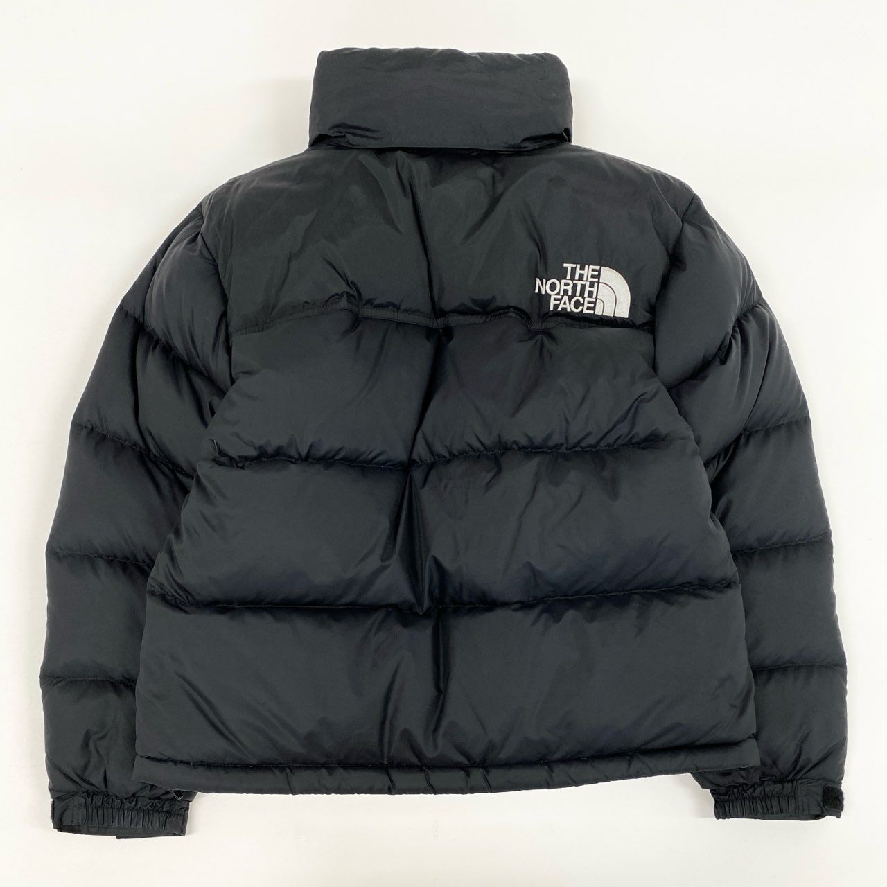 53h27 THE NORTH FACE ザ ノースフェイス Short Nuptse Jacket ショート ヌプシ ジャケット ダウンジャケット ロゴ刺繍 NDW92335 Sサイズ ブラック ナイロン レディースo07t