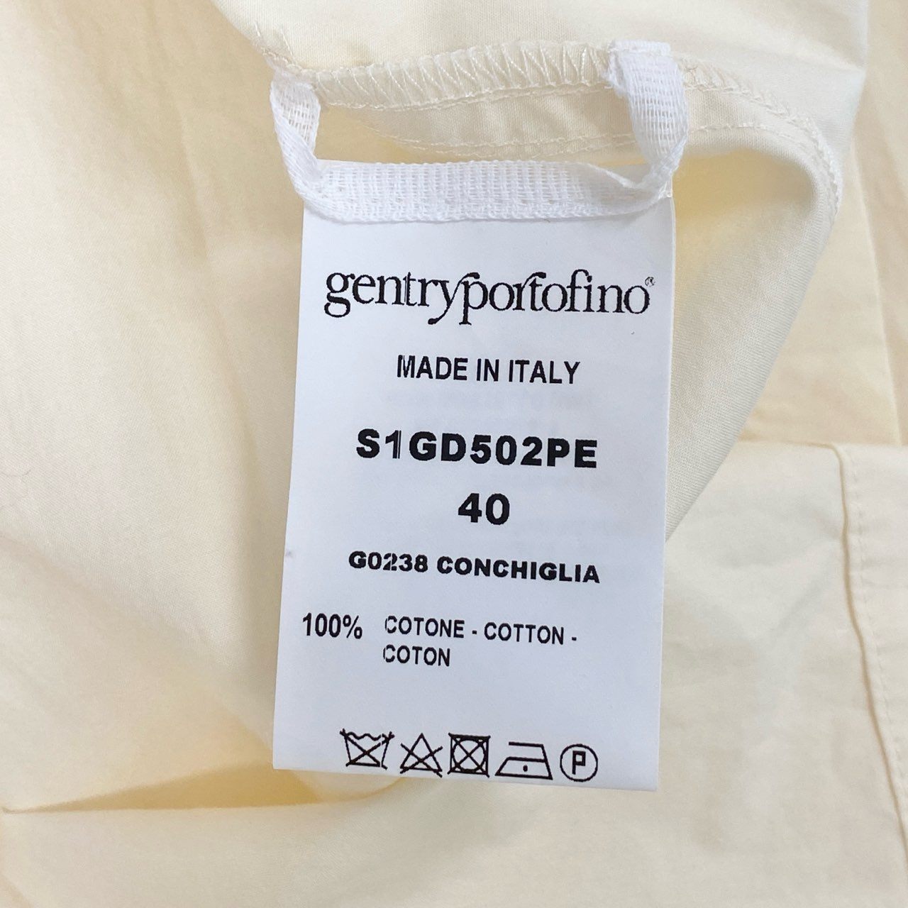 53j17《未使用保管品》 gentryportofino ジェントリーポルトフィーノ 半袖シャツ ロングワンピース コットンワンピース レディース 女性用 40 クリーム色 綿100u02t