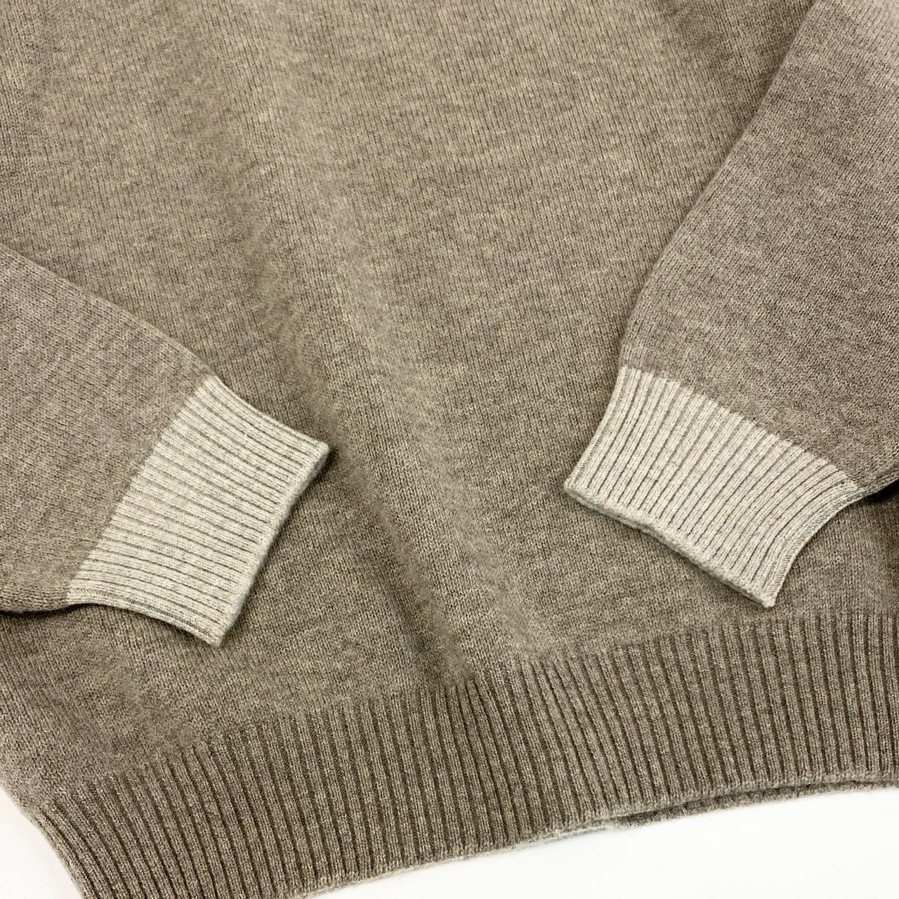 2f6 Ermenegildo Zegna エルメネジルド ゼニア ハーフジップ ニット セーター ドライバーズニット トップス 52 L ブラウン系 ウール