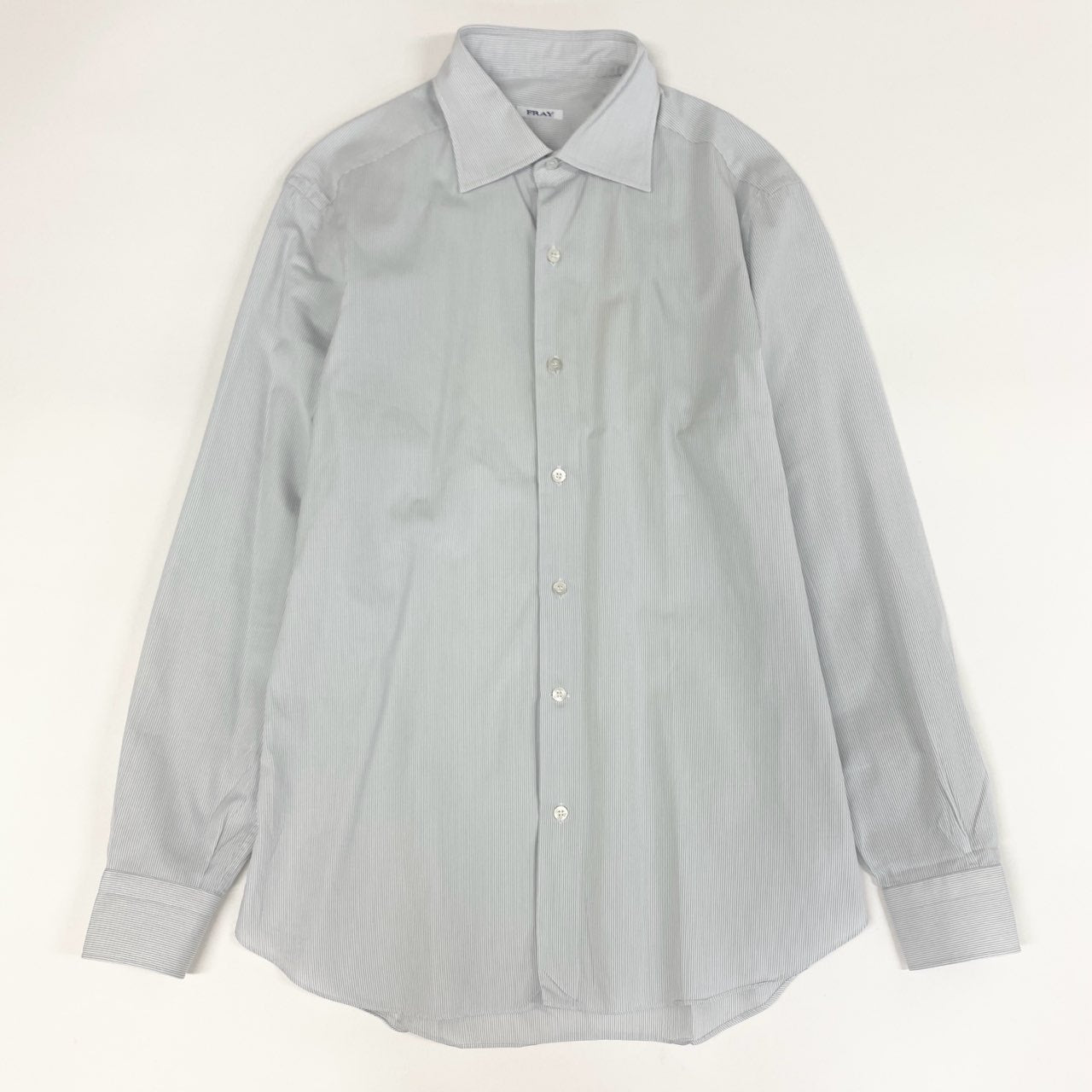 22f18 FRAY フライ 長袖シャツ メンズシャツ 長袖シャツ ストライプシャツ ドレスシャツ メンズ 男性用 ホワイト×ブルー