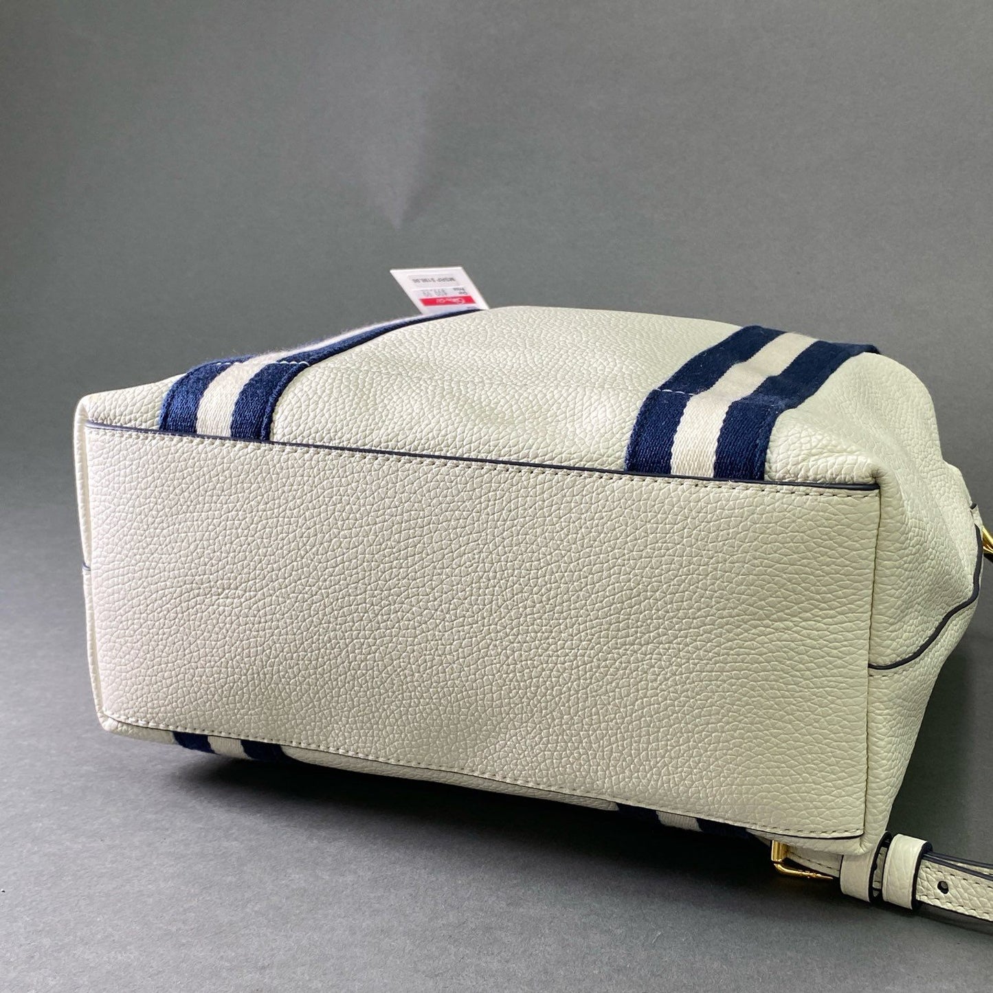 Ae5《未使用》 LAUREN RALPH LAUREN ローレン ラルフローレン 2WAY レザー トートバッグ ショルダーバッグ ホワイト クリーム Leather タグ付