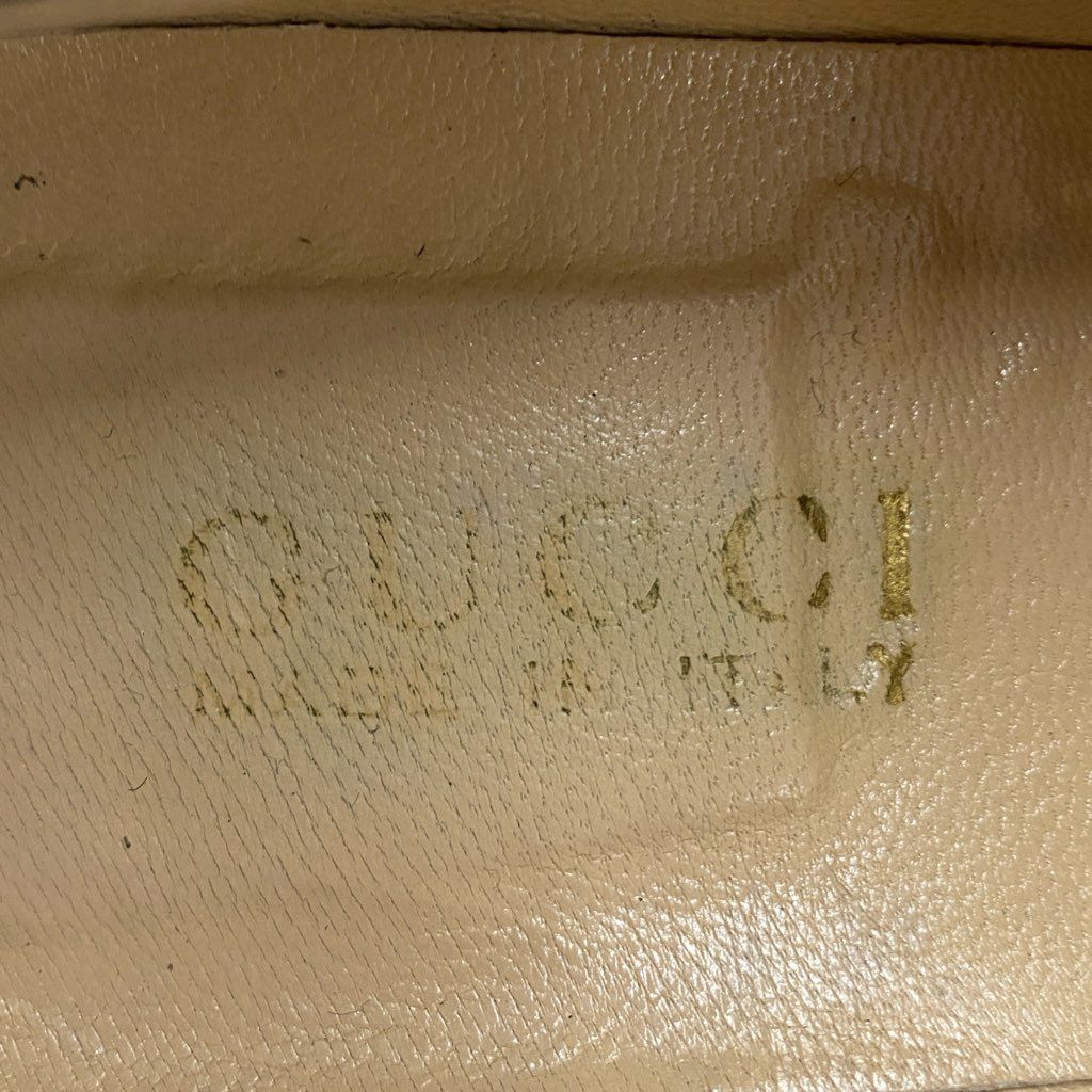3f2 GUCCI グッチ ホースビットローファー 6 1/2 ブラック レザー leather イタリア製 シューズ