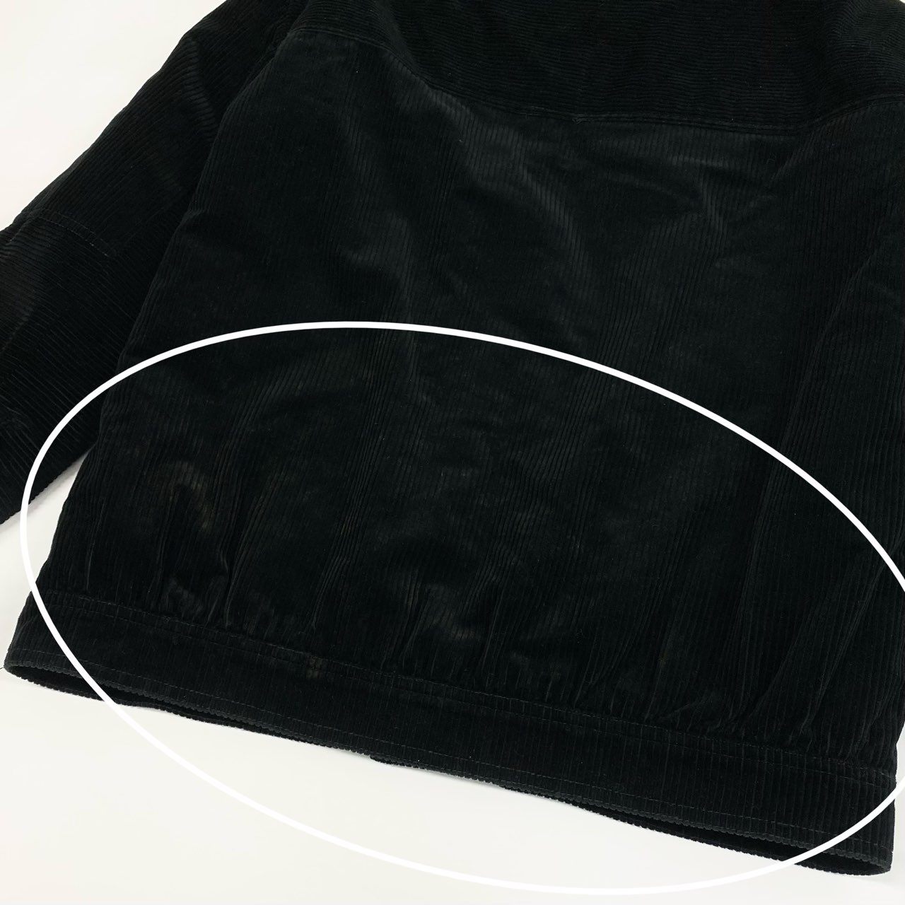 24L22 CHANEL シャネル コーデュロイブルゾン スポーツライン 03A ココマーク ジャケット アウター P21678W03188 38サイズ ブラック コットン100% レディースo07t