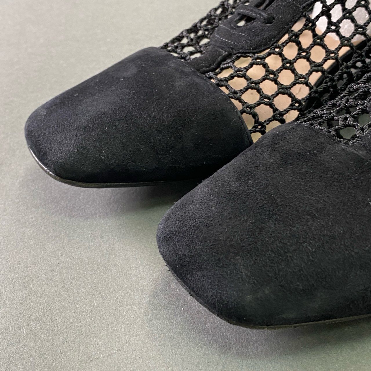 1f6 Christian Dior クリスチャン ディオール メッシュ ロングブーツ 編み上げ 39 ブラック レザー Y2K バックジップ シューズ 保存袋付き