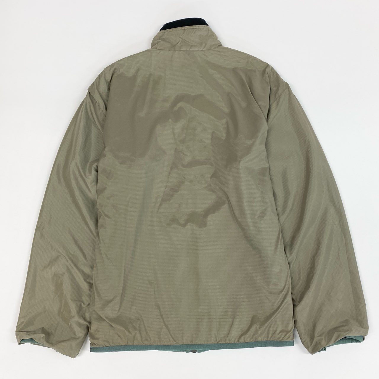 57j17 THE NORTH FACE ザノースフェイス フレックスベントリバーシブル フリースジャケット ナイロンジャケット ロゴ刺繍 NP16001 Lサイズ ブラック カーキ メンズu02t