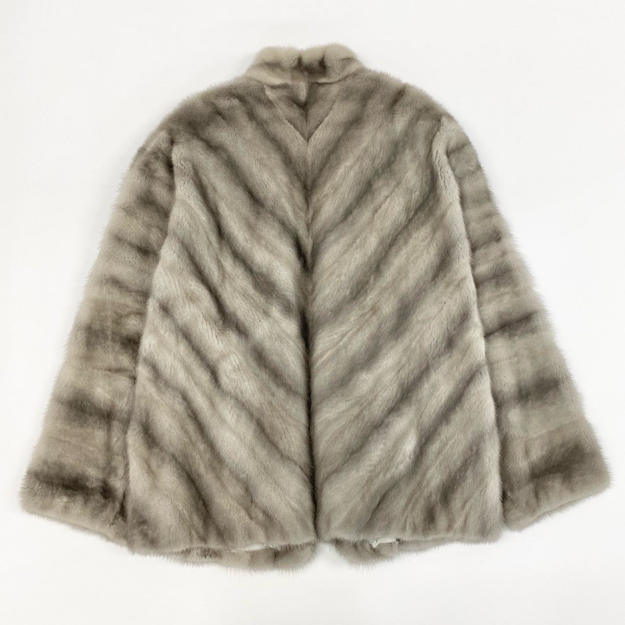 16j20 LANVIN ランバン SAGA MINK サガミンク サファイヤミンク 毛皮コート ミンクファー ファーコート グレー レディースk02i
