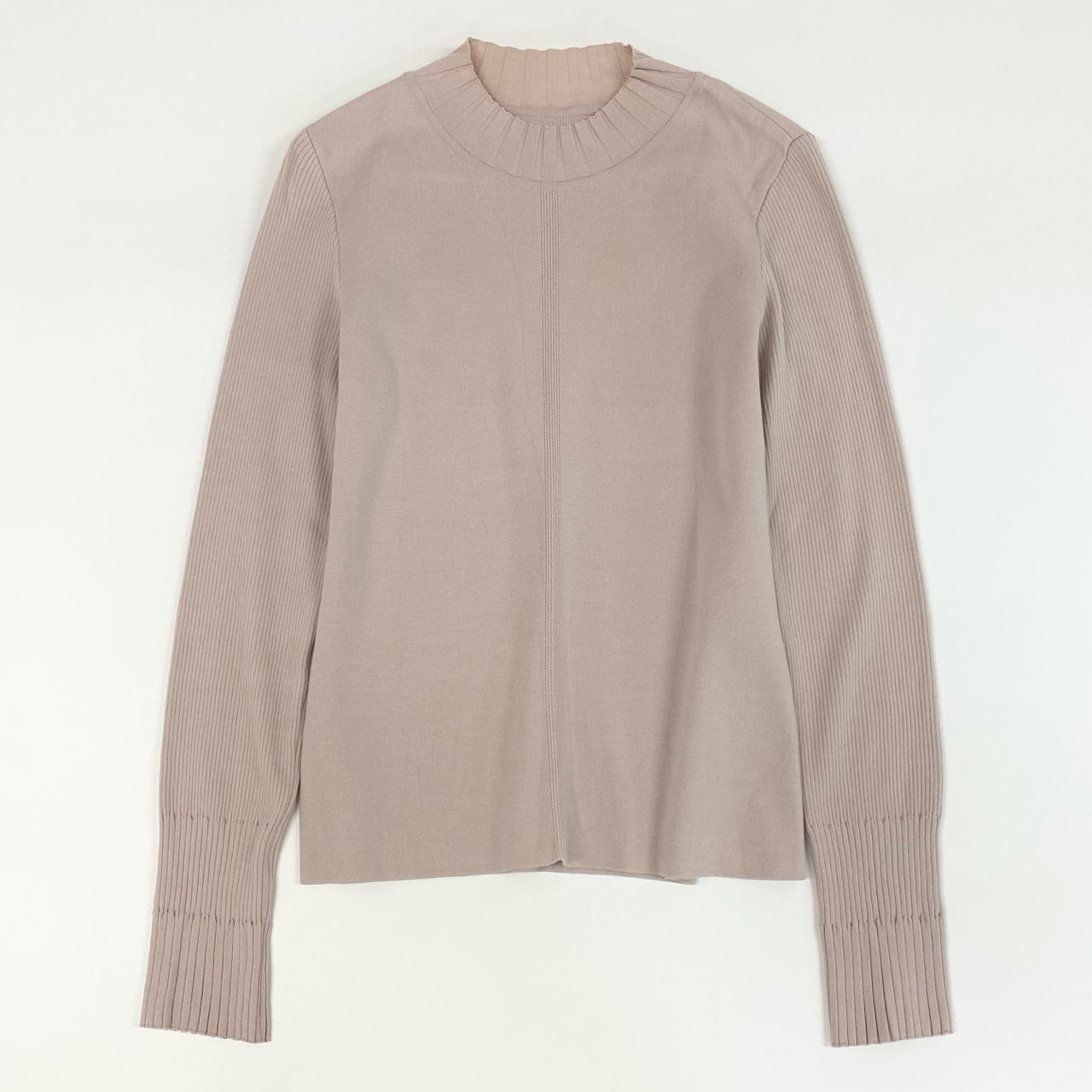 58f16 【美品】 FOXEY フォクシー 長袖ニット Vネックニット セーター リブニット ブランドロゴ レディース 日本製 女性用 27345 40 ブラック