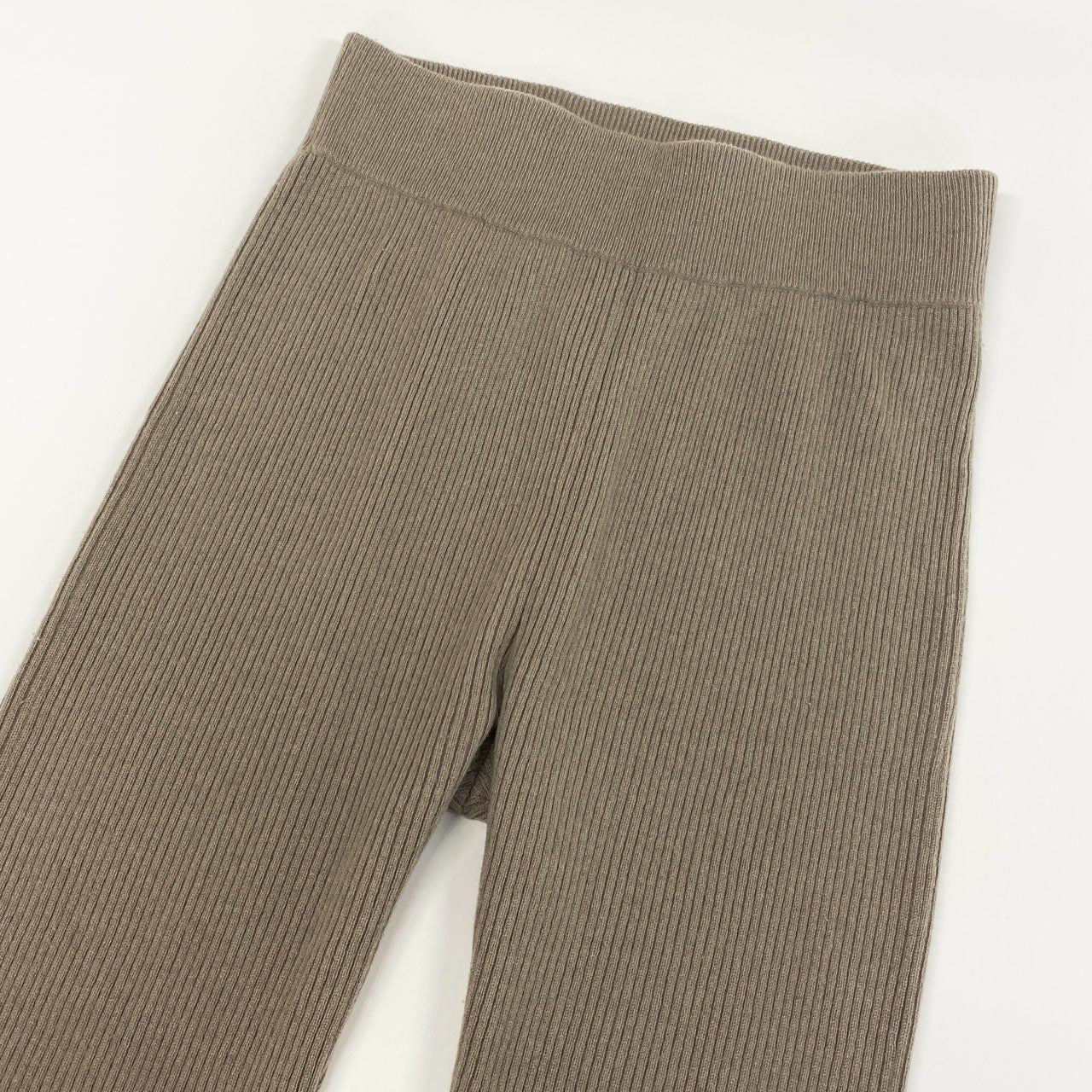 37f24 DEUXIEME CLASSE ドゥーズィエムクラス ニットパンツ ボトムス フレアパンツ カシミヤ100% 総カシミア カシミヤニット レディース 38 ベージュ