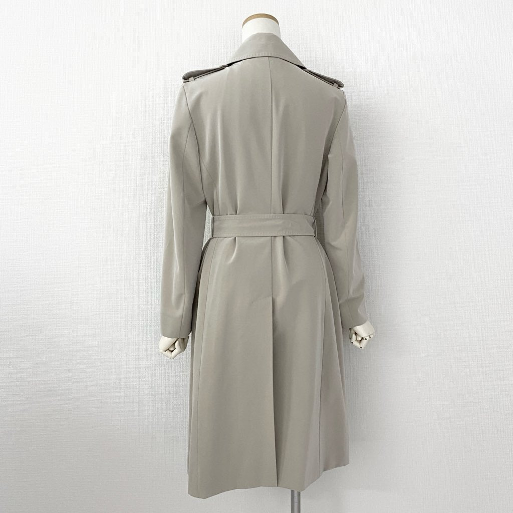 48f20 【美品】 イタリア製 Max Mara マックスマーラ 裏地総柄 トレンチコート 日本サイズ38 ベージュ レディース 女性用 コート アウター
