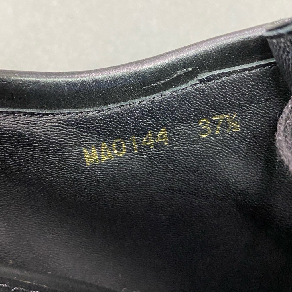 3d3 LOUIS VUITTON ルイヴィトン レザーヒールブーツ 37 1/2 ブラック Leather LV ブーティ シューズ イタリア製