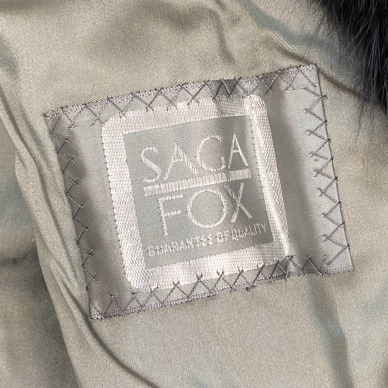 36i29 SAGA FOX サガフォックス 染めフォックス 毛皮コート フォックスコート セミロングコート 11サイズ ダークグリーン レディースt18r