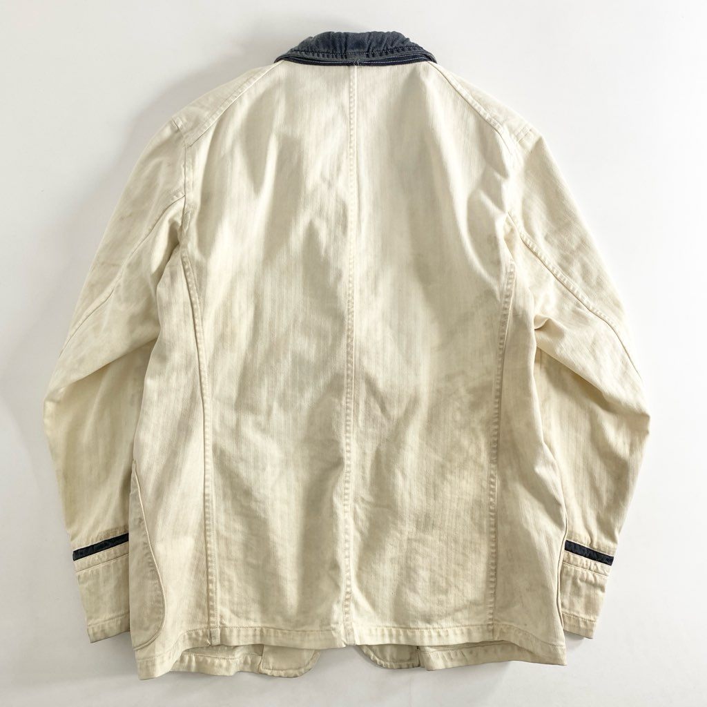 51f18 JELADO ジェラード COPANO コパノ MUDDY ROAD JACKET マディロード ジャケット ブレザー ヴィンテージ加工 JC-1005 Lサイズ ホワイト コットン 日本製