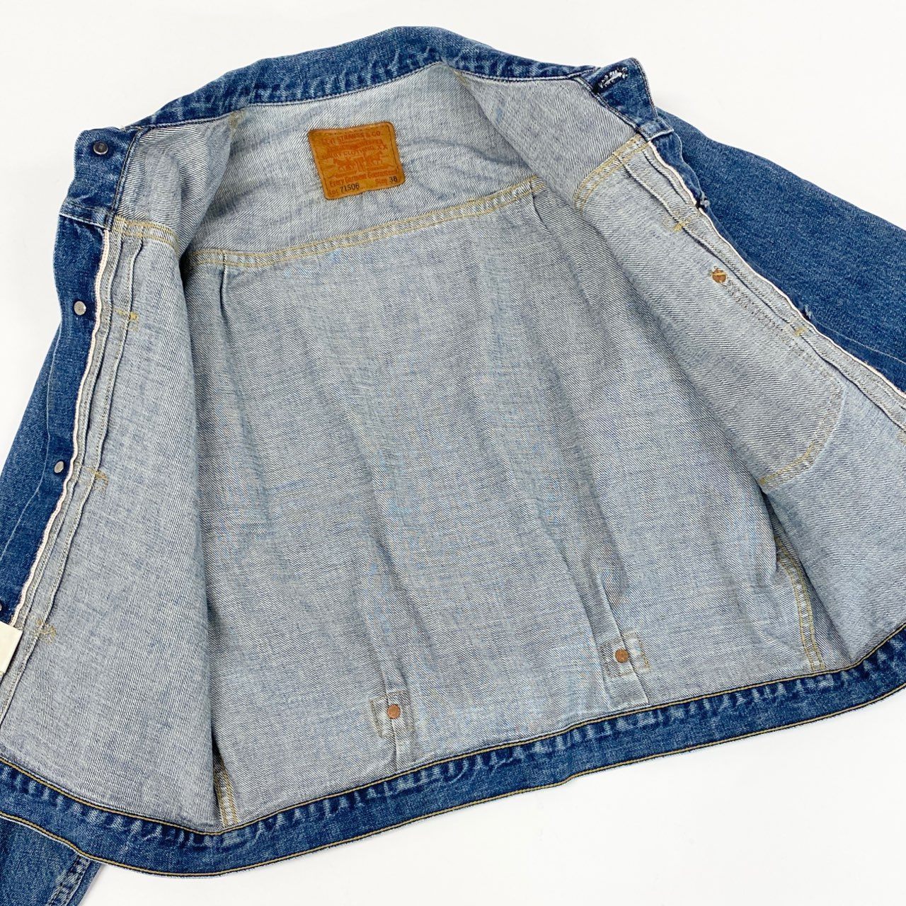 12b19 Levis リーバイス 94年製 1st デニムジャケット ジージャン ウィンテージ 日本製 71560 38 インディゴブルー 綿100