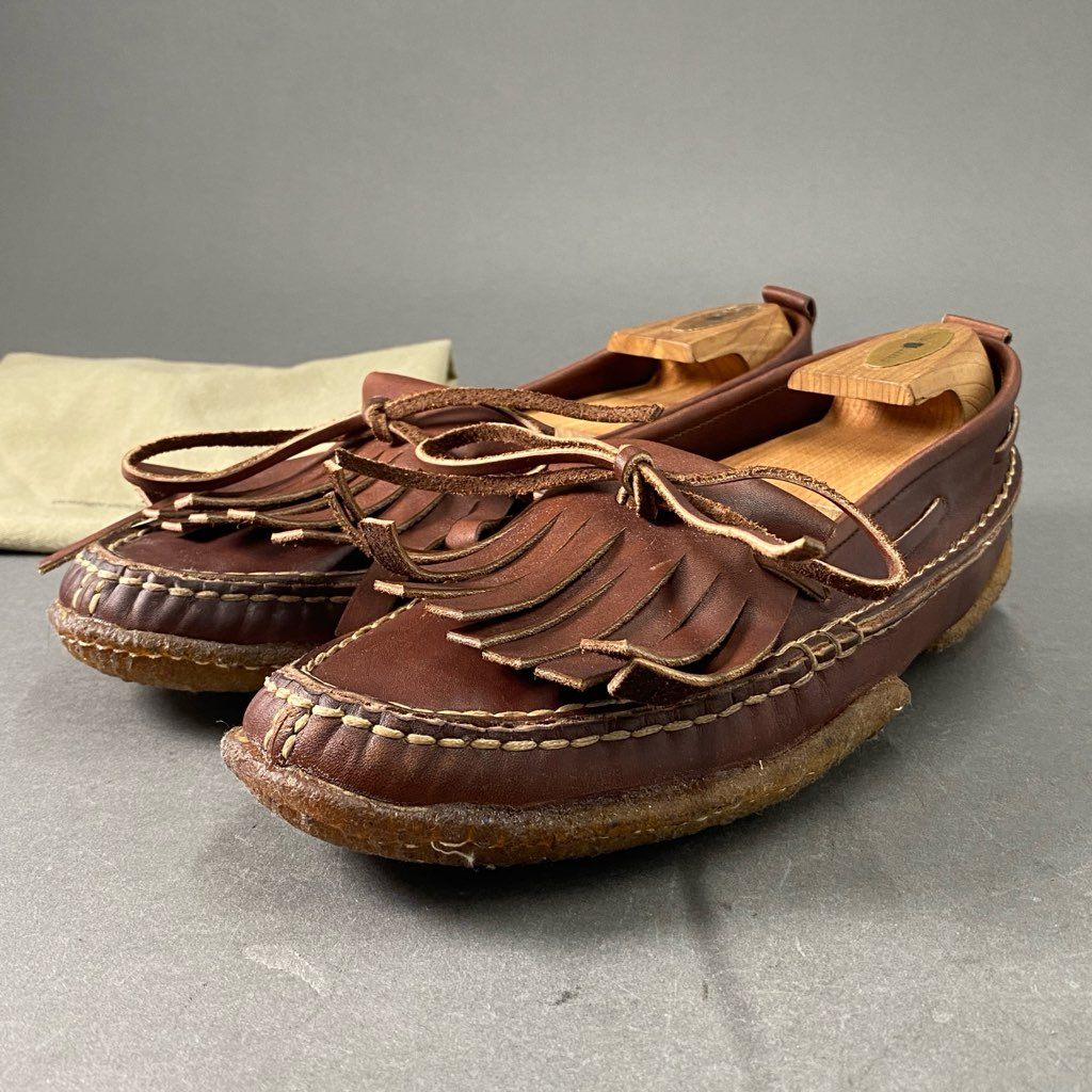 1f2 GGDB GOLDEN GOOSE ゴールデングース モカシンシューズ 42 ブラウン レザー フリンジ ローファー