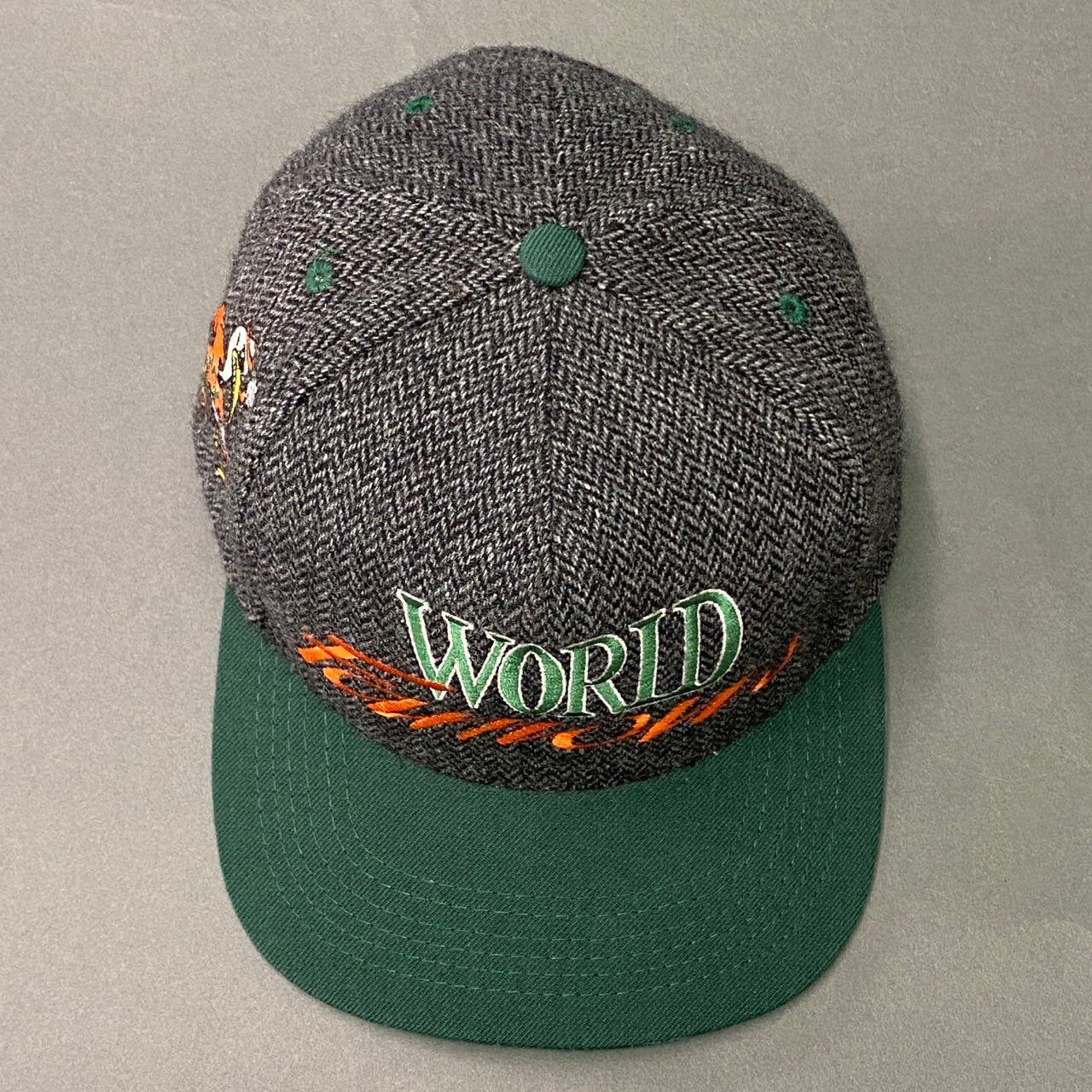l20 1 Supreme シュプリーム 初期 World Famous 5Panel Cap パネルキャップ グリーン Vintage ビンテージ ヘリンボーン NY スナップバック