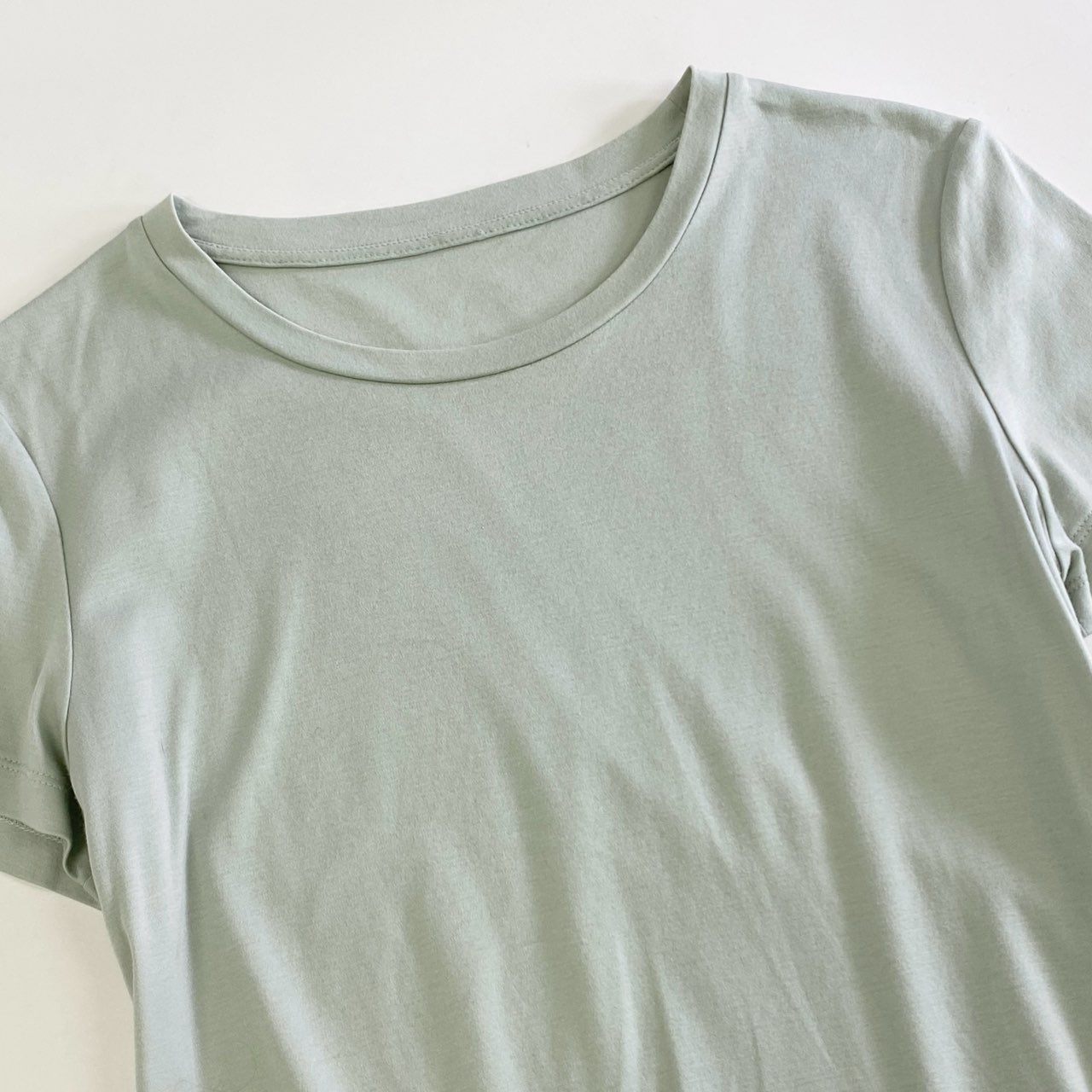 38k12 FOXEY フォクシー 40805 コントロールC ロゴ刺繍 半袖Tシャツ カットソー トップス サイズ38 ミントグリーン コットン100% レディース