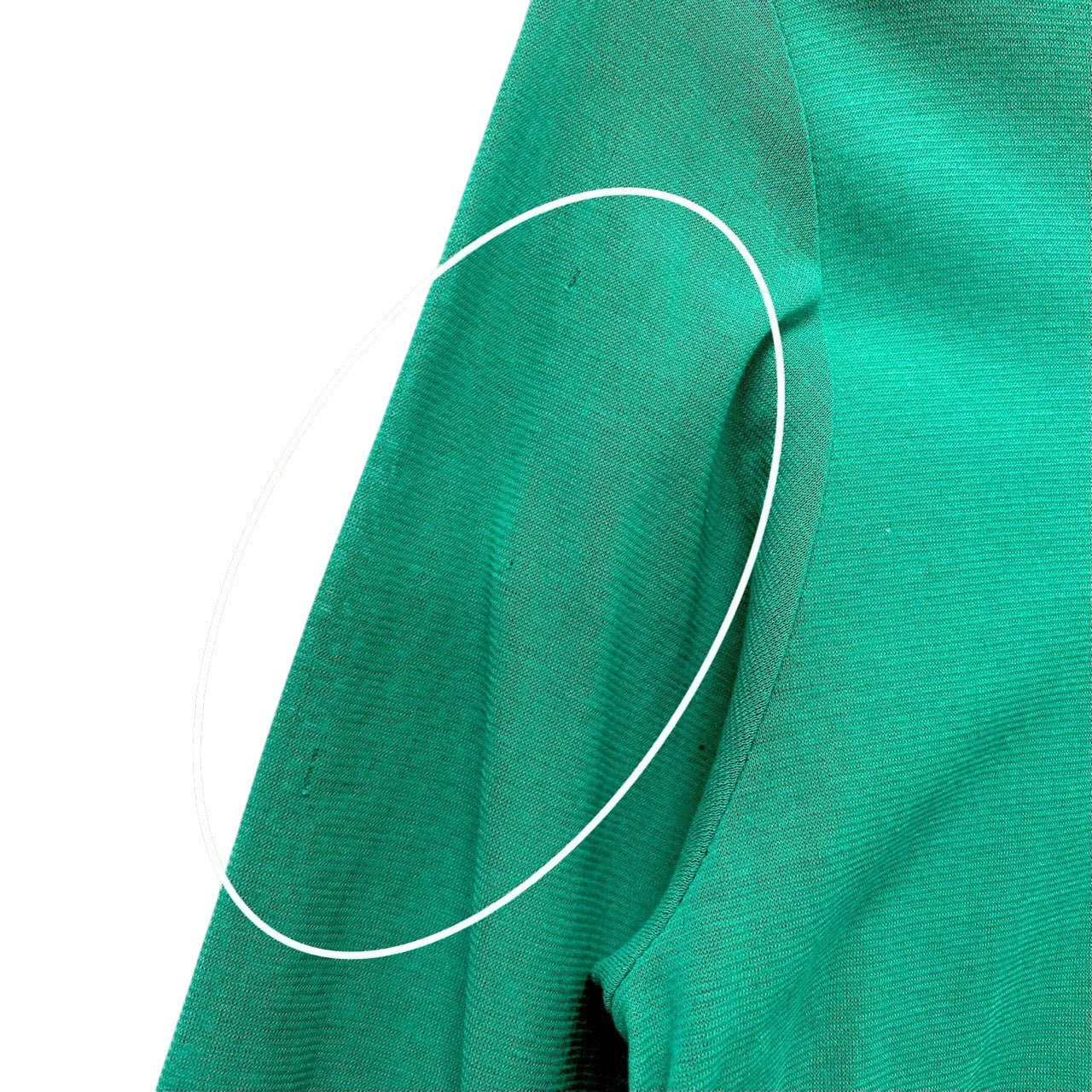 69c2 TOKUKO 1er VOL トクコプルミエヴォル ハイネック シアーカットソー ロングスリーブ トップス レディース 女性服 日本製 サイズ9 グリーン系 コットン100%u02t