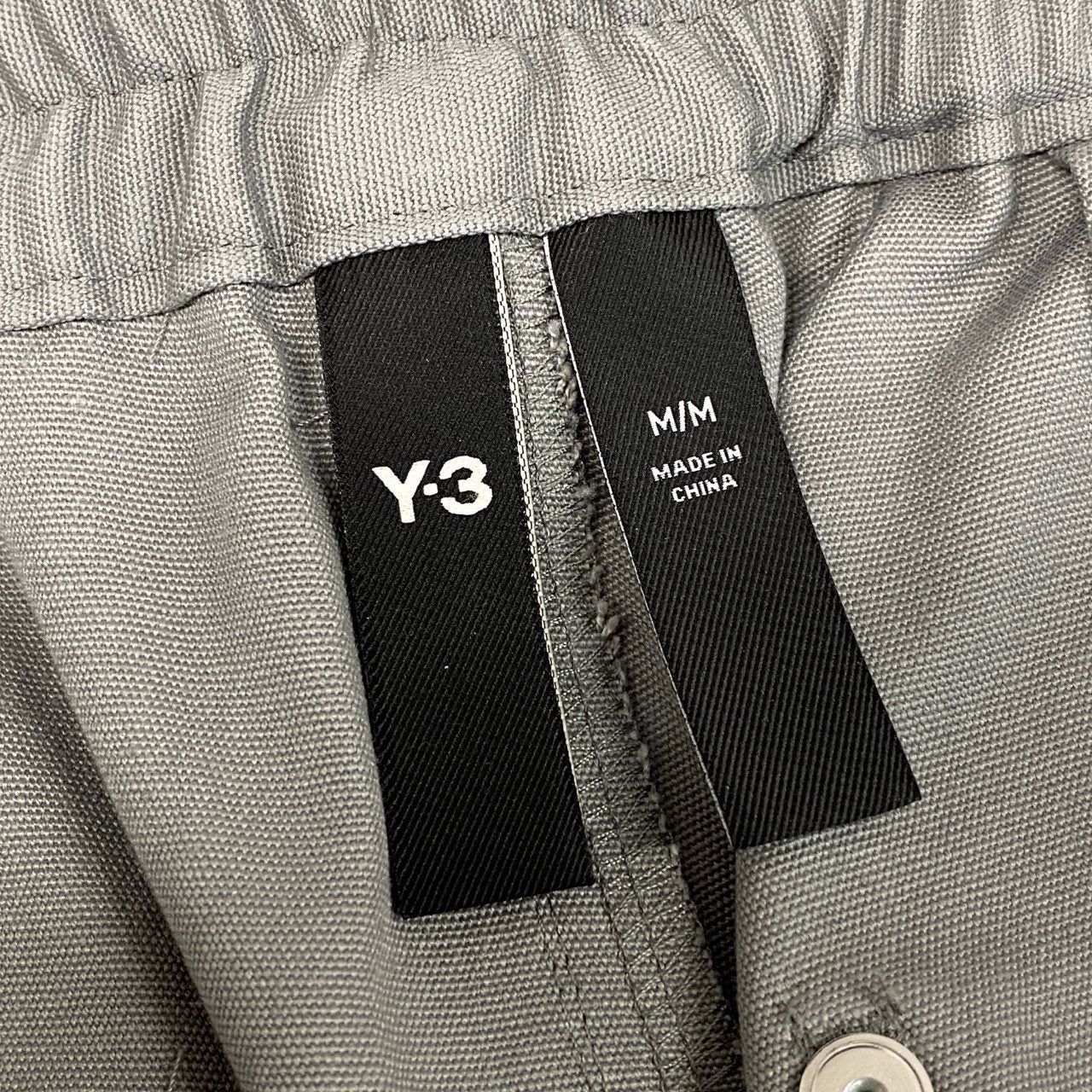 38f9 Y-3 ワイスリー アディダス ヨウジヤマモト Workwear Cargo Pants カーゴパンツ ボトムス ウエストゴム IV7744 Mサイズ グレー コットン メンズ