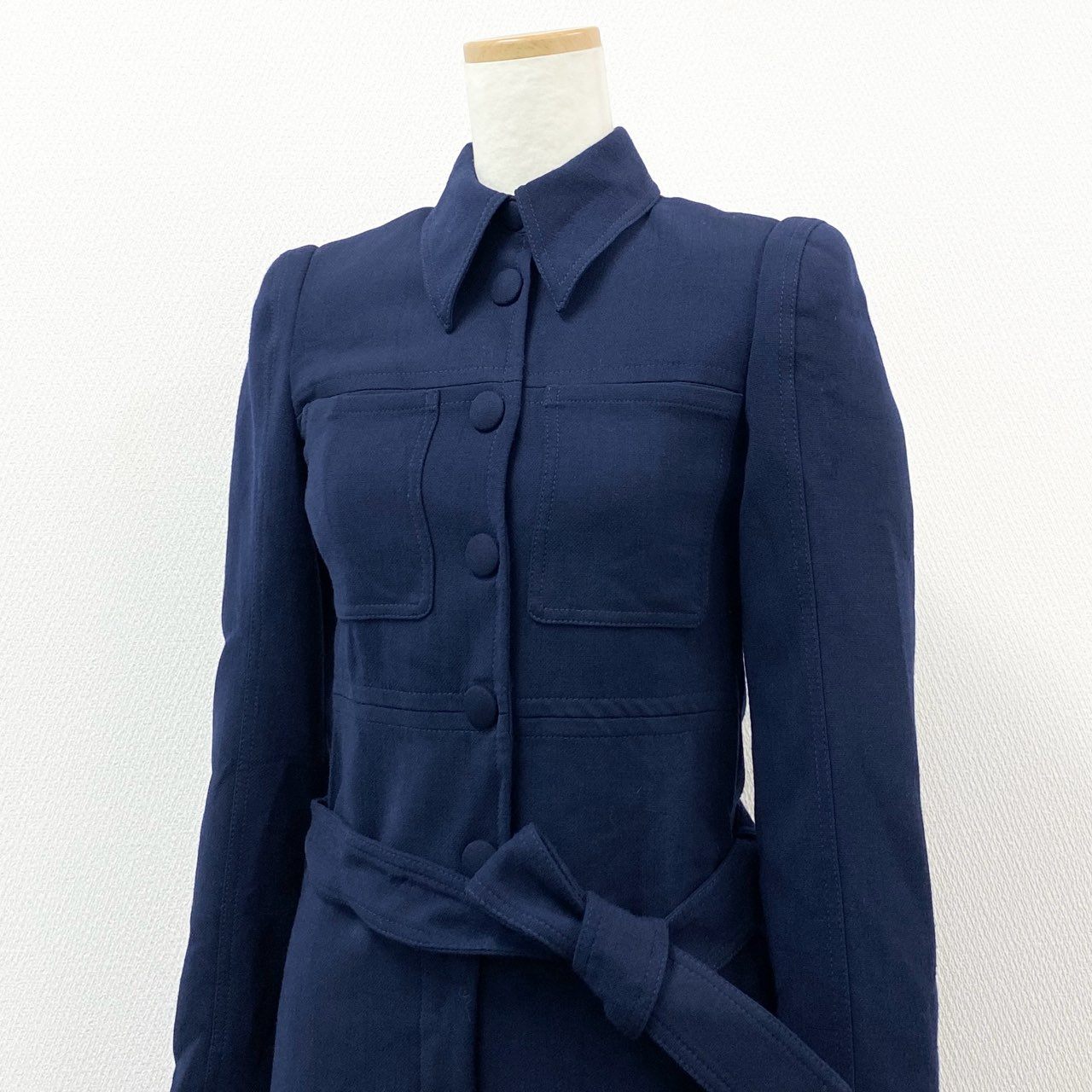 1g2 STELLA McCARTNEY ステラマッカートニー ジャンプスーツ オールインワン オーバーオール 長袖 イタリア製 サイズ34 ネイビー レディース 女性用