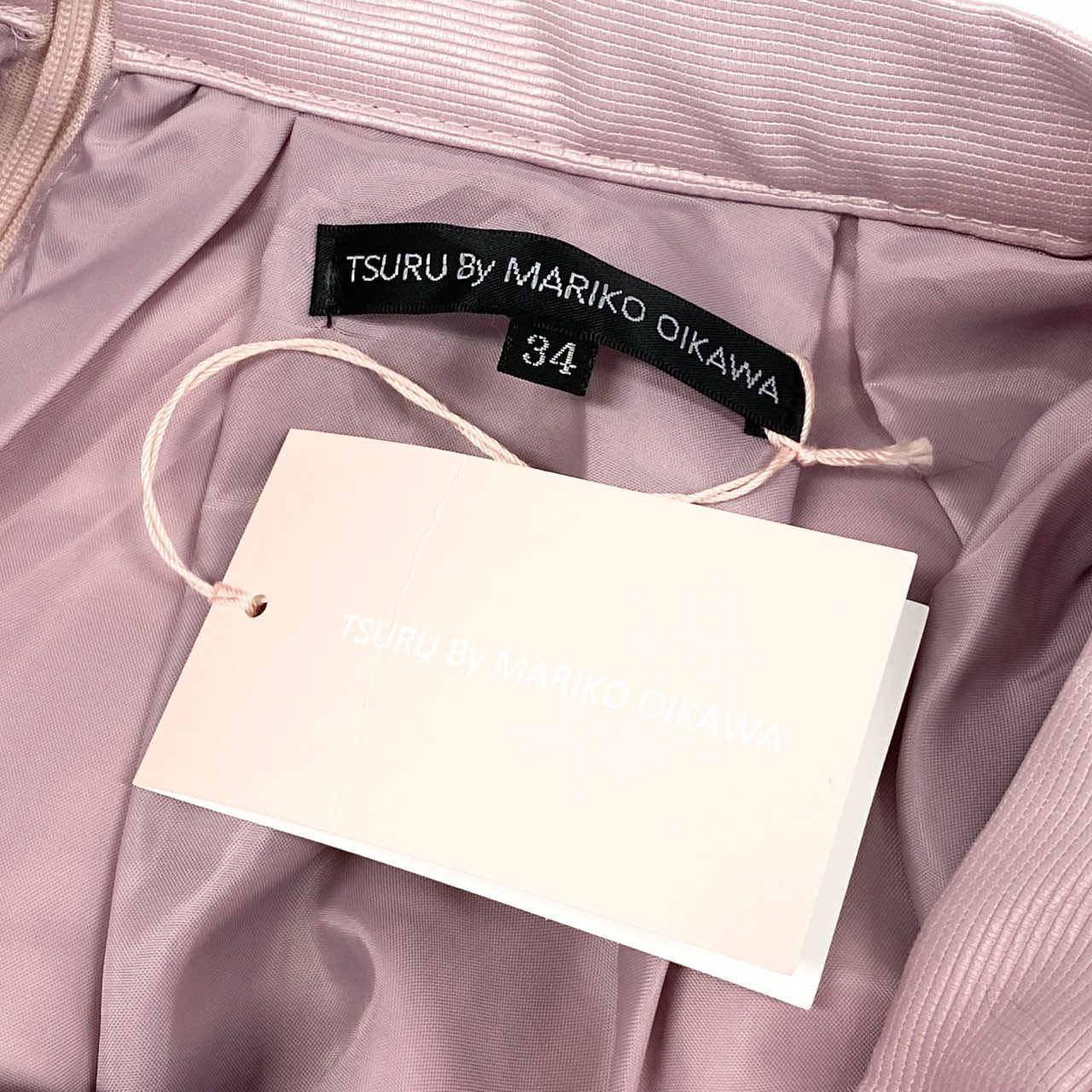 47e9 【未使用保管品】タグ付 TSURU By MARIKO OIKAWA ツル バイ マルコ オイカワ ARIANA フレアロングスカート ボトムス 日本製 SK-2229160 34 ピンク