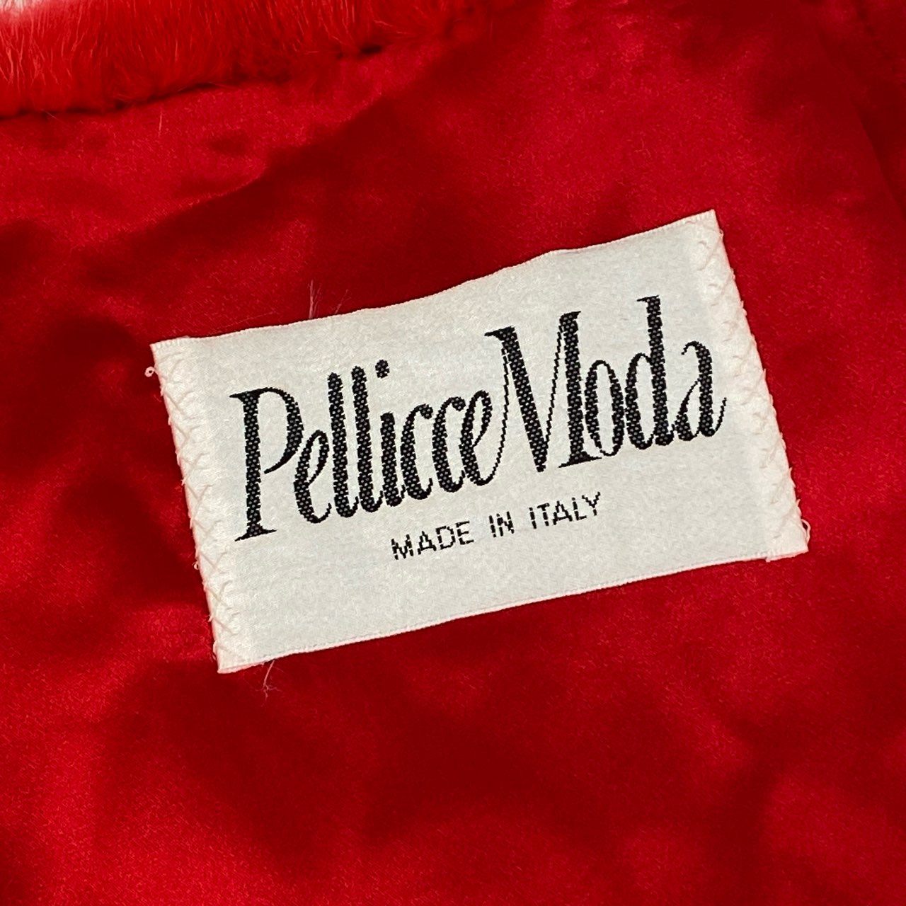 20k2《超希少》 Pellicce Moda ペリーチェモーダ 染めミンク チューブトップ ワンピース レッド 最高級本毛皮 MINK FUR ドレスt18r