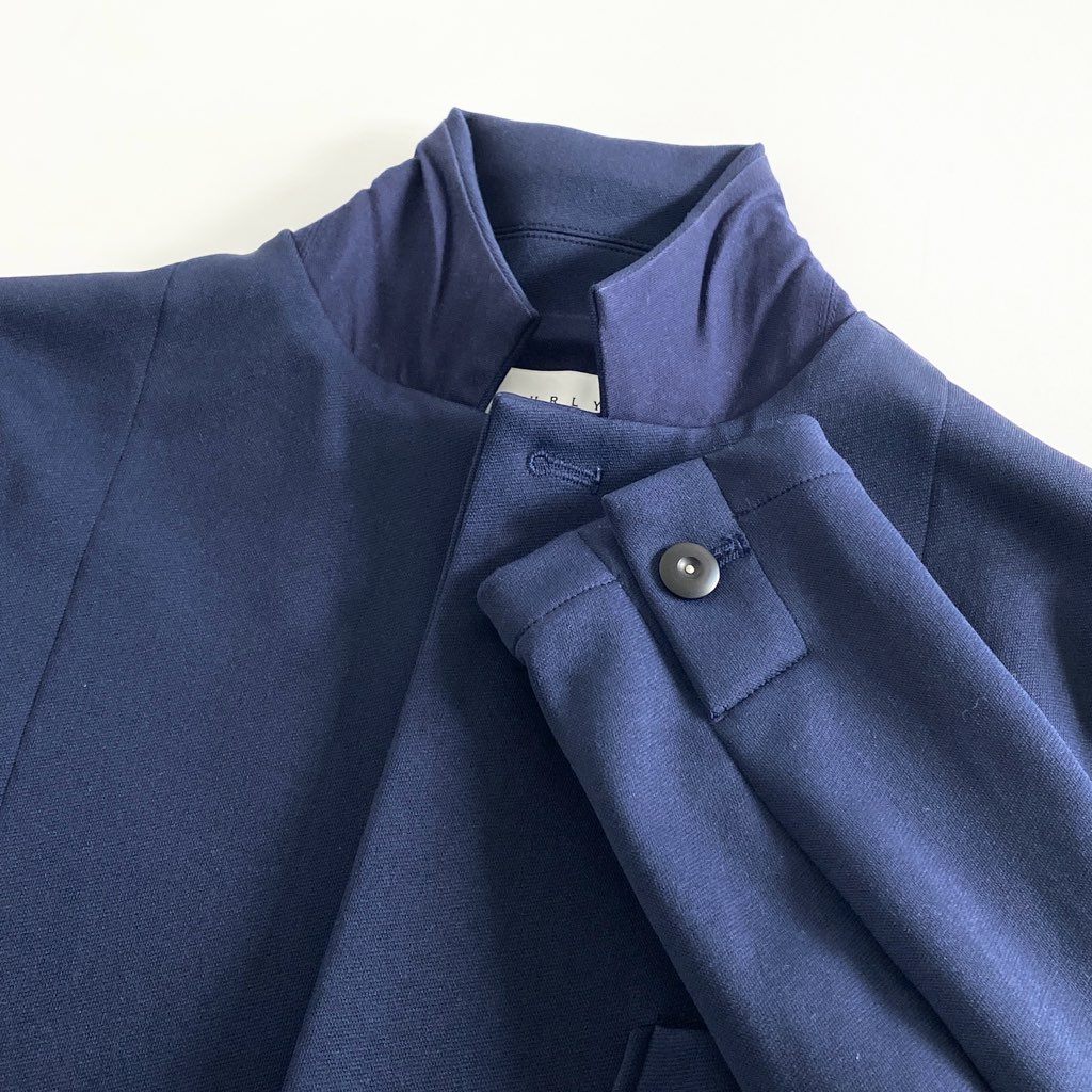 22e22 Curly & Co カーリー テーラードジャケット ブレザー カジュアルジャケット 日本製 2 ネイビー ポリエステル 春夏