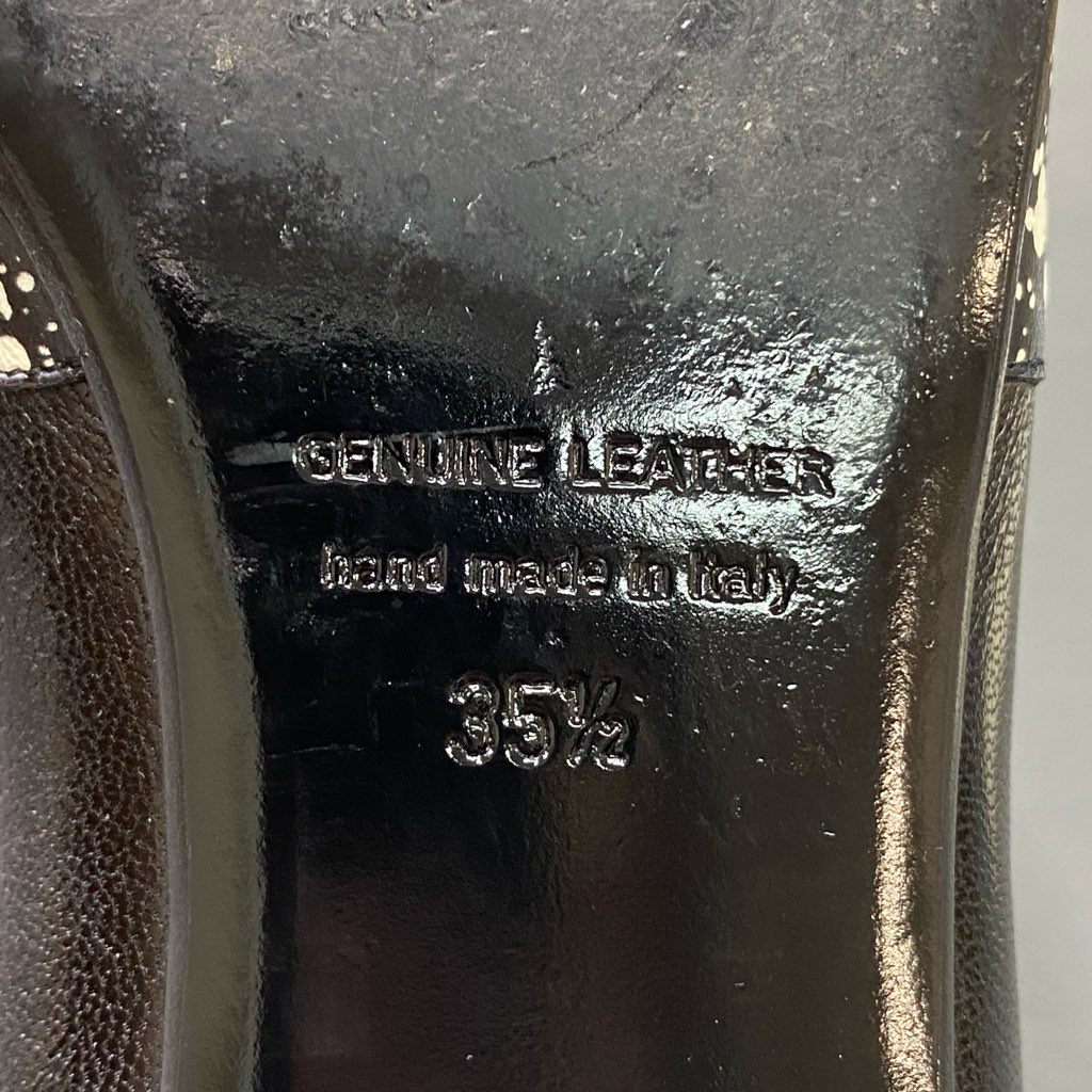 1d7 PIERRE HARDY ピエールアルディ CALF KID METAL フラットパンプス バレエシューズ ポインテッドトゥ レディース メタルブラック
