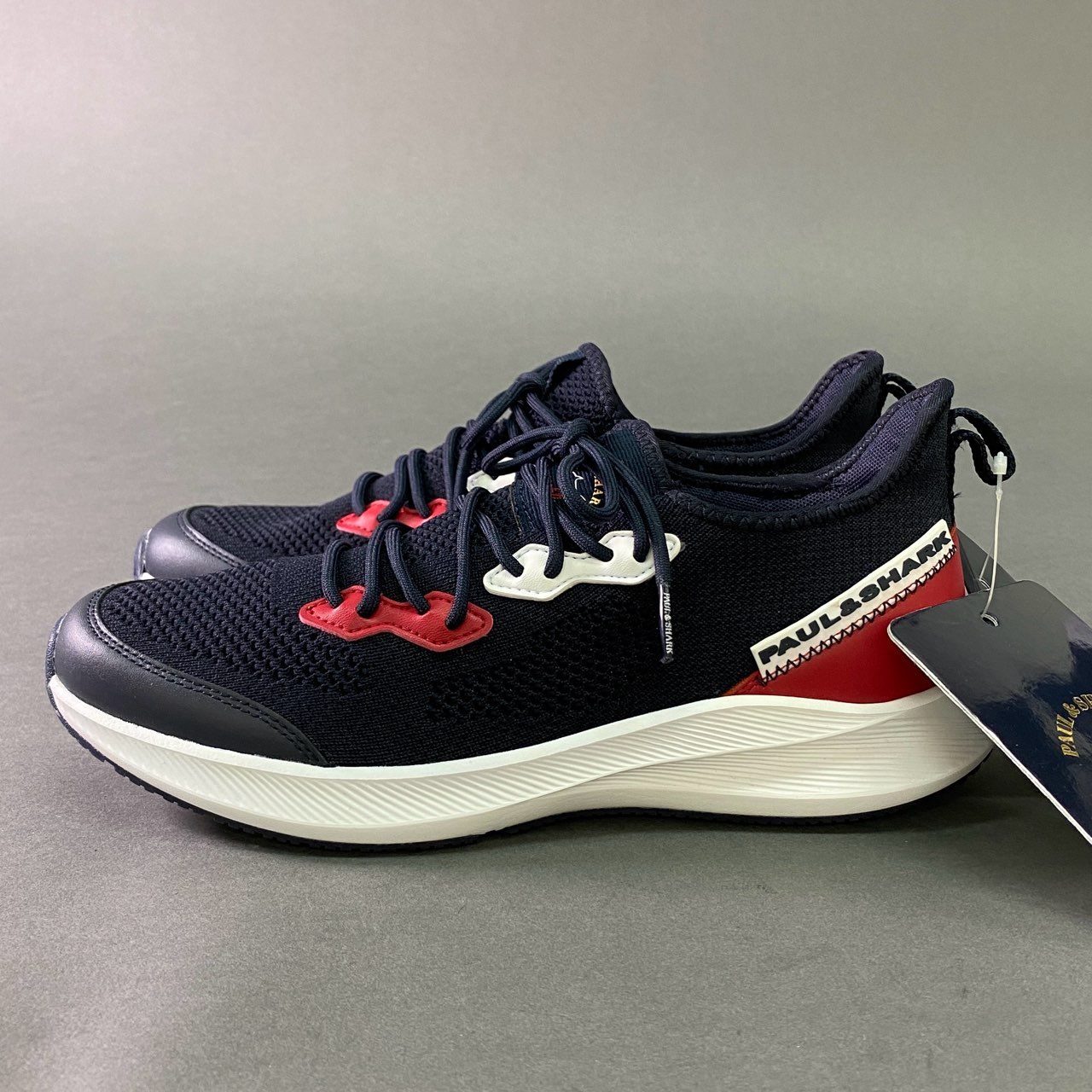 8j28 ② 《未使用品》定価¥47,300 PAUL&SHARK ポールアンドシャーク Goblin Runner ゴブリンランナー ランニングシューズ スニーカー 23418004 25cm ネイビー トレーニング 速乾性◎ ストレッチ性◎