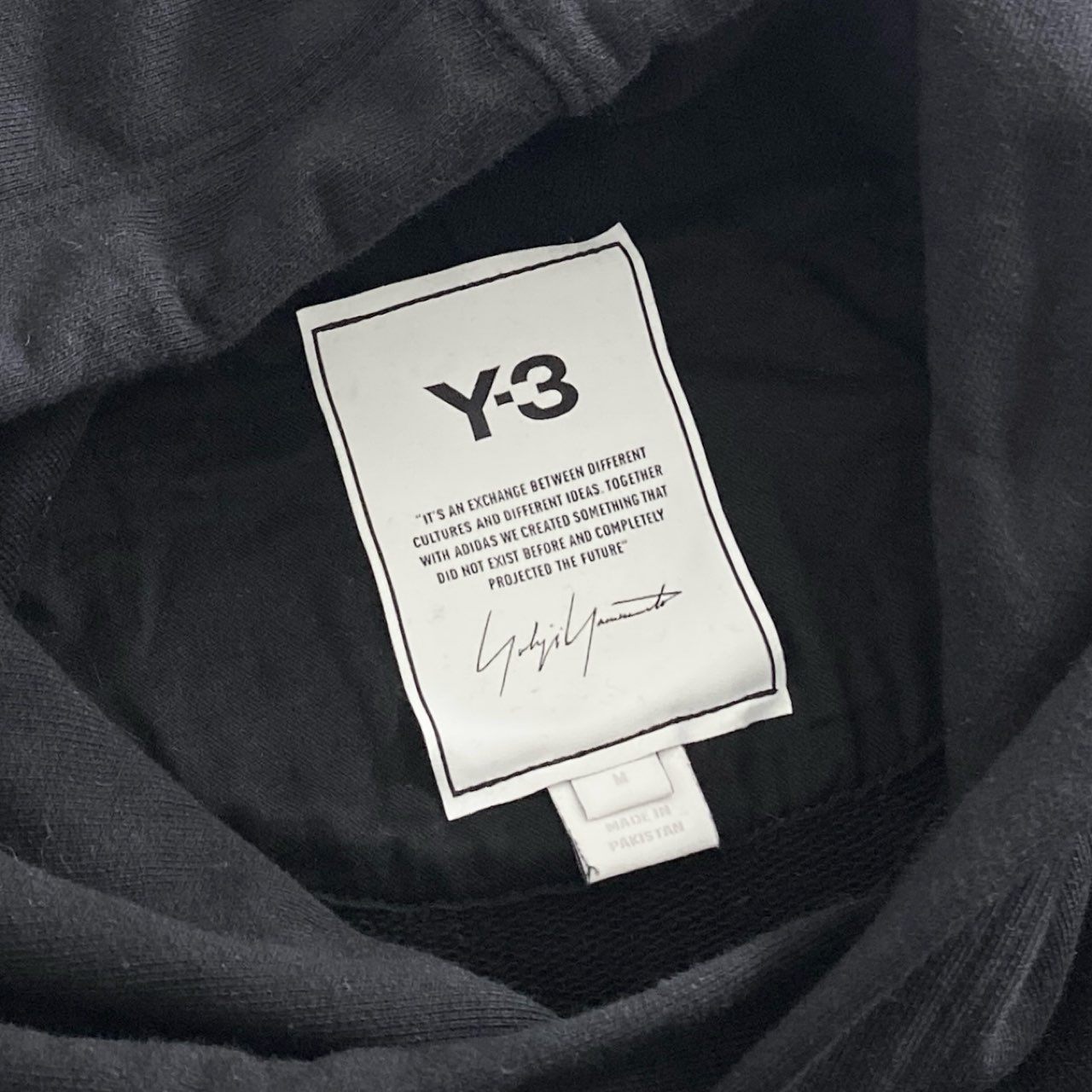 58e11 Y-3 ワイスリー ヨウジヤマモト プルオーバー チェストロゴ スウェットパーカー フーディ CLASSIC CHEST LOGO HOODIE GV4198 Mサイズ ブラック コットン
