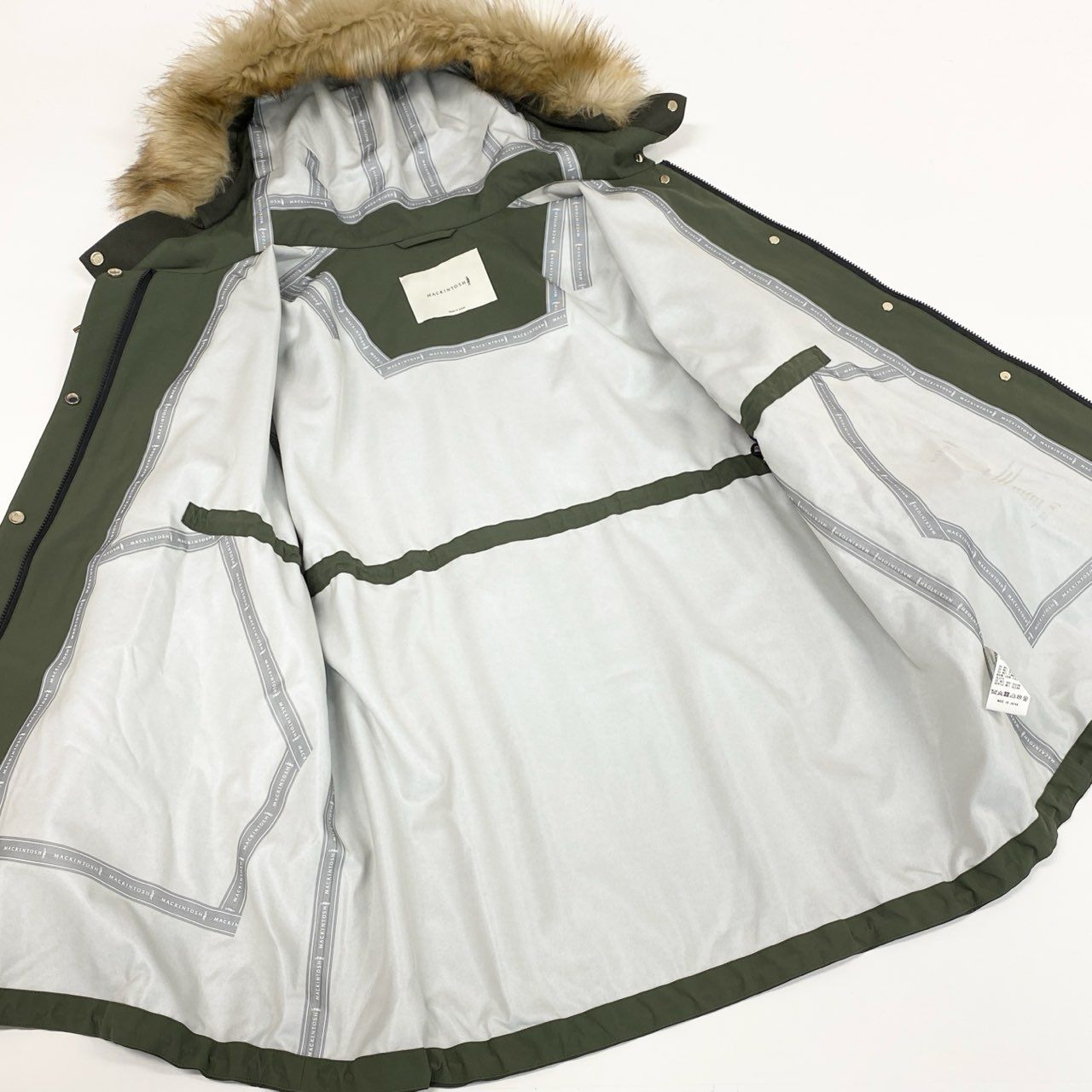 23l14 《美品》 MACKINTOSH マッキントッシュ SKYE PARKA スカイパーカー モッズコート アウター L212HI1009COTC サイズ8 カーキ レディース 日本製
