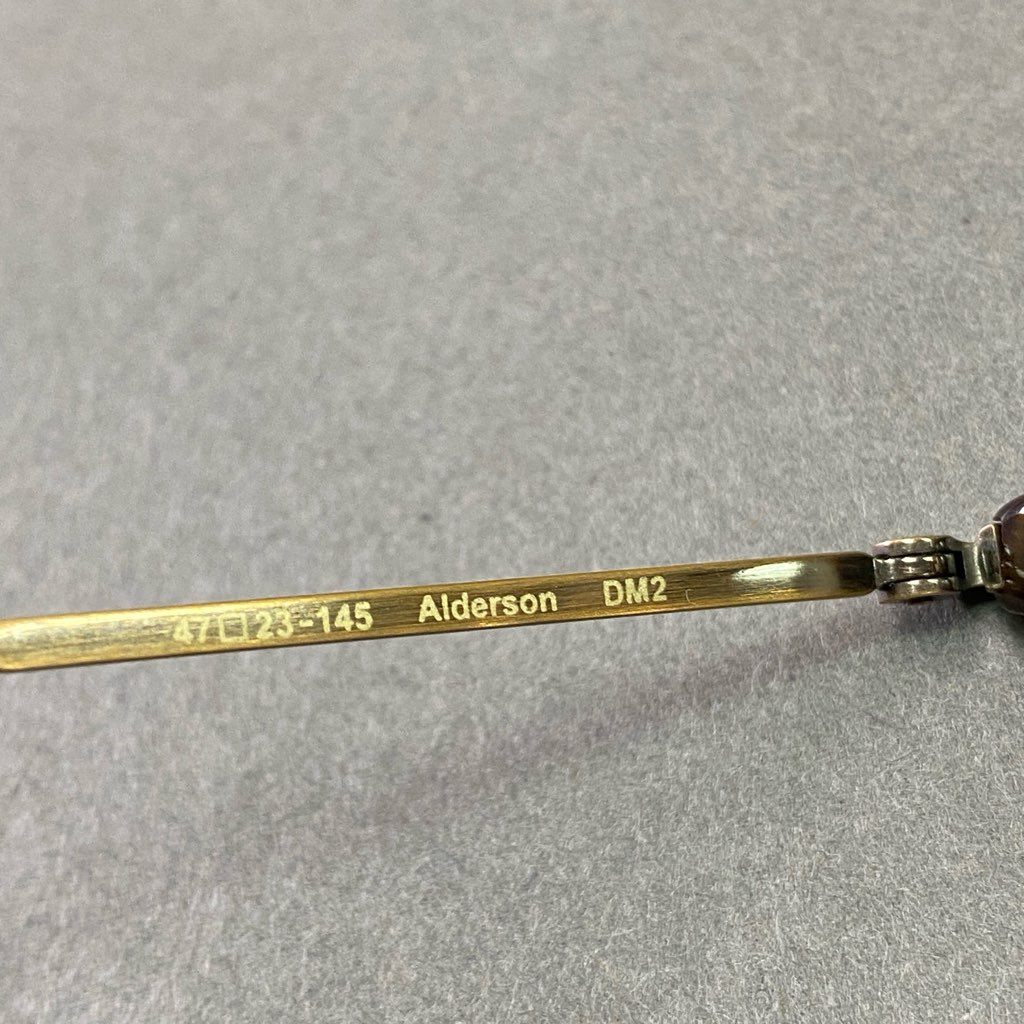 2d5 OLIVER PEOPLES オリバーピープルズ Alderson DM2 べっこう柄 メガネ めがね 眼鏡 アイウェア ボストン 47-23-145 ブラウン ゴールド