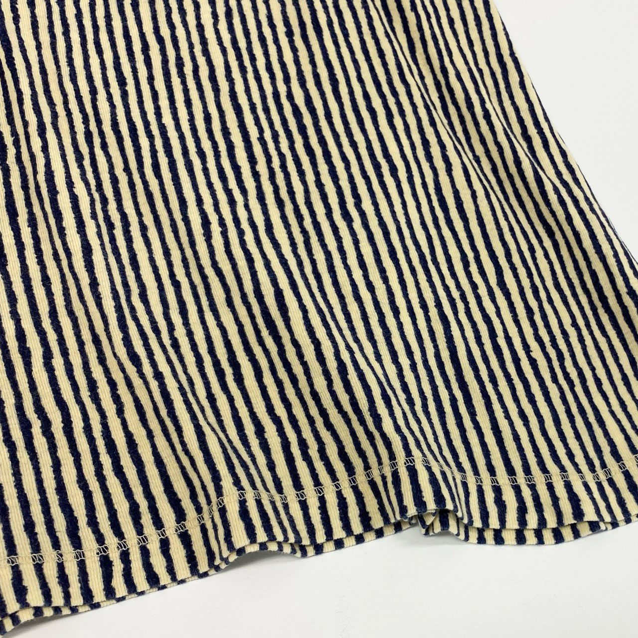 7f11 Jean Paul GAULTIER HOMME ジャンポールゴルチエオム 00s ストライプ チビTシャツ LA ネイビー アイボリー 画像参照 カットソー ミニT Vintage