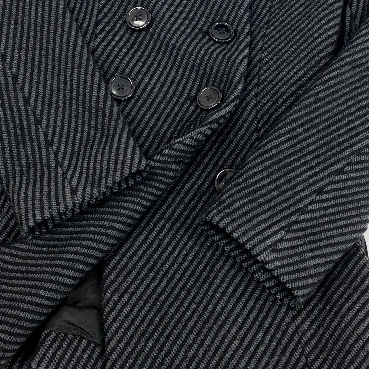 74i8 Vivienne Westwood RED LABEL ヴィヴィアンウエストウッド レッドレーベル 日本製 オーブボタン デザイン ウールコート ピーコート ジャケット 2 グレー ブラック レディースk02i