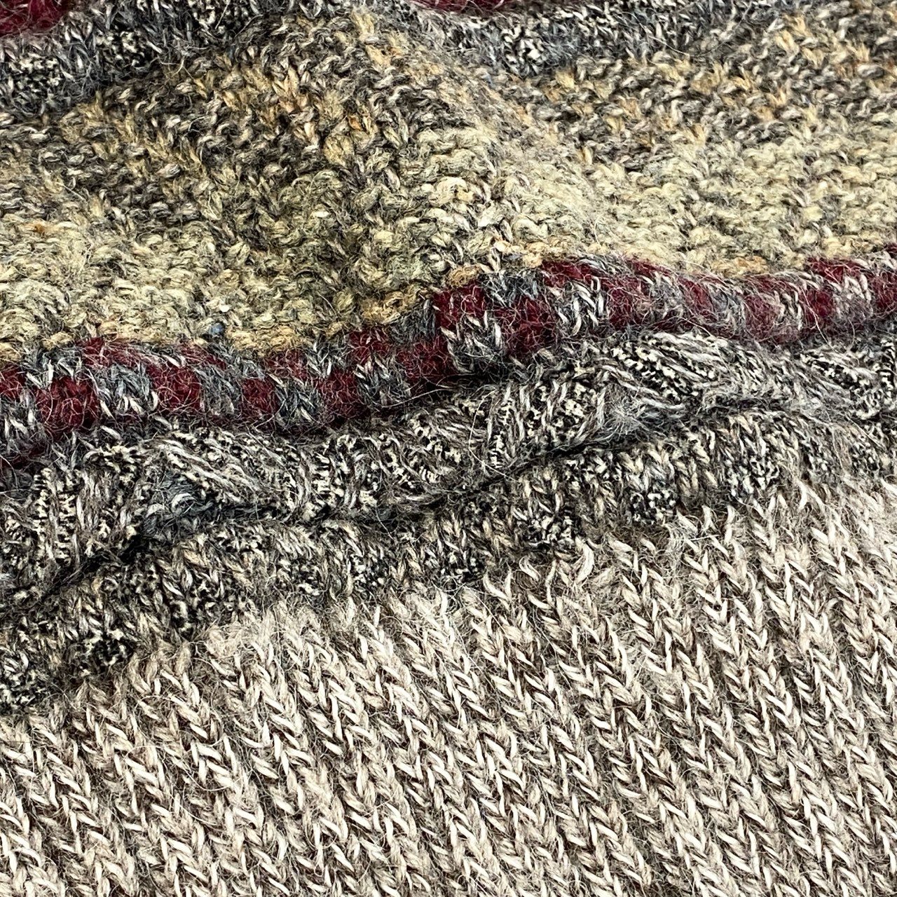 62g24 【イタリア製】MISSONI ミッソーニ アルパカ キャメル混紡 ニットカウチン ニットカーディガン サイズ52 マルチカラー メンズ 男性用 大きいサイズ_