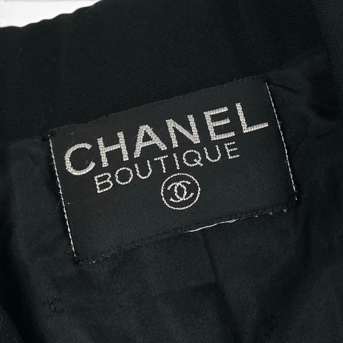 i22 CHANEL シャネル CCボタン アシンメトリージャケット CC Button Vintage Asymmetrical Blazer 21721 ブラックt18r