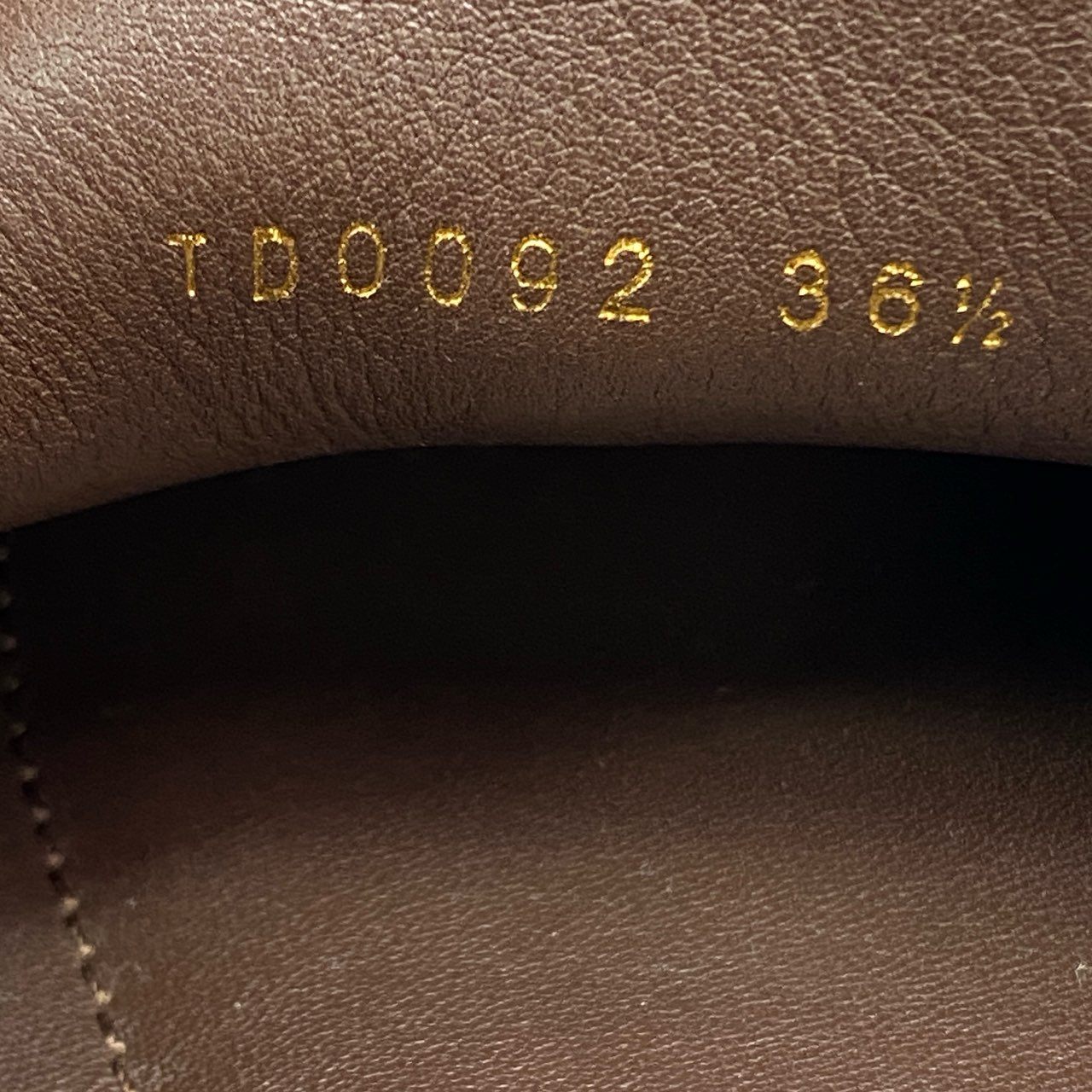 2l4 LOUIS VUITTON ルイヴィトン LV ドライビングシューズ ローファー 36 1/2 ブラウン レザー ゴールド イタリア製 靴