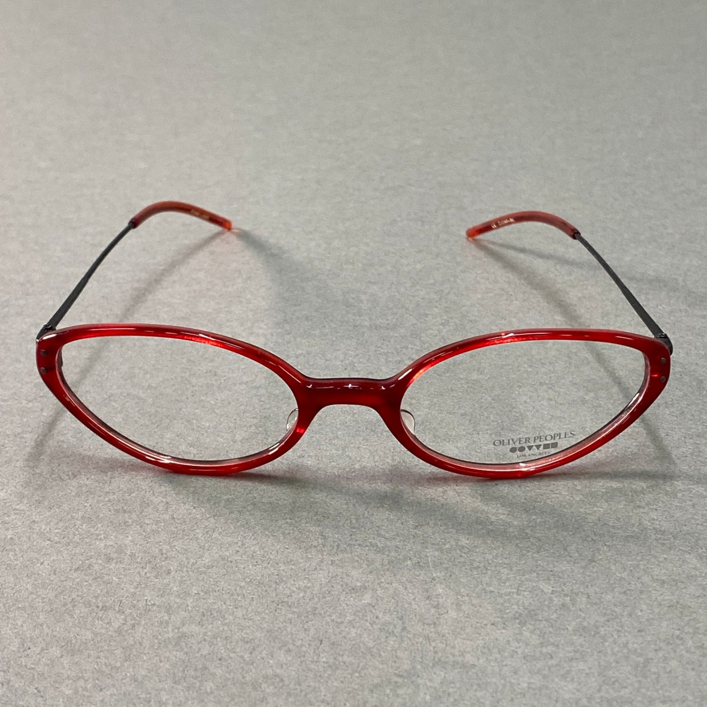 g29《美品》 OLIVER PEOPLES オリバーピープルズ CUOBR アイウェア 眼鏡 メガネ レッド Frame Japan ハードケース付き