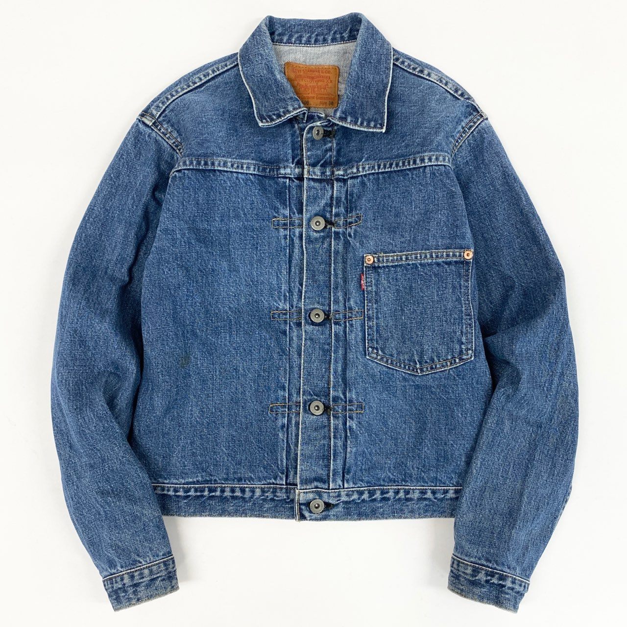 12b19 Levis リーバイス 94年製 1st デニムジャケット ジージャン ウィンテージ 日本製 71560 38 インディゴブルー 綿100
