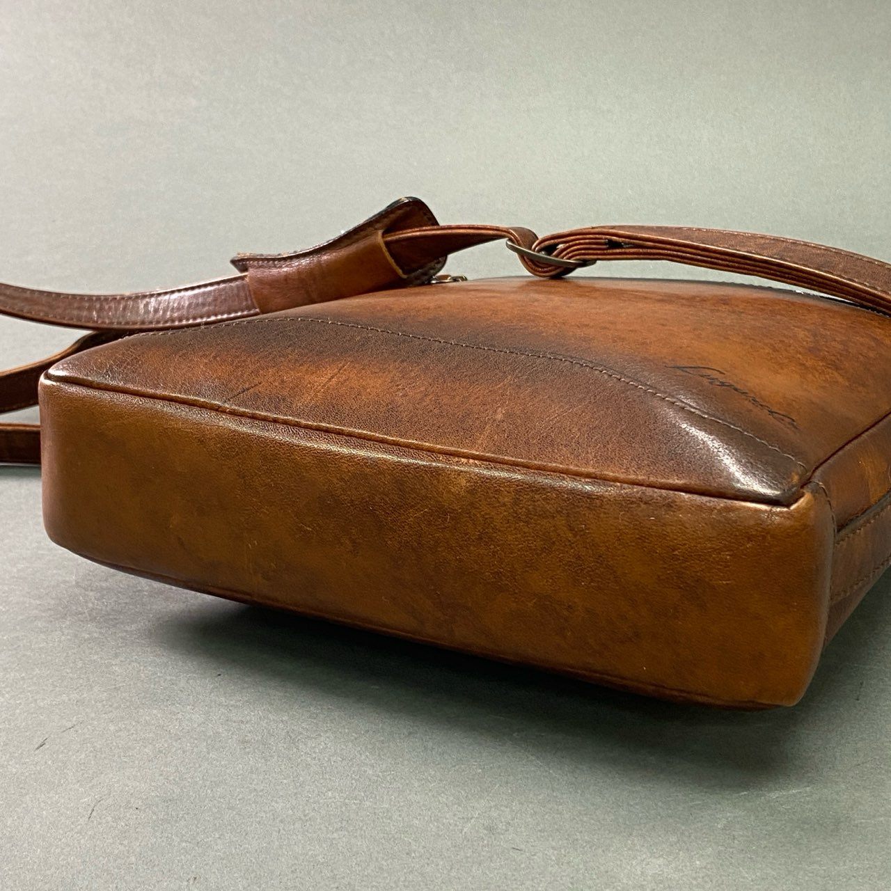 Cb10 Lugard ラガード LUGGAGE AOKI 青木鞄 レザーショルダーバッグ ブラウン Leather 本革 日本製 Vintage ヴィンテージ風
