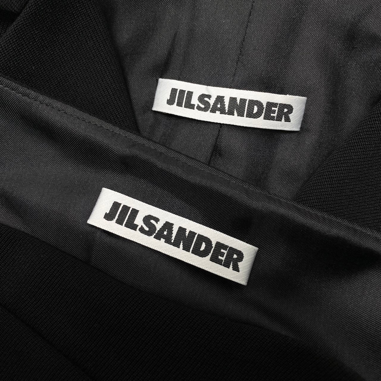 40d10 JIL SANDER ジルサンダー クロップドジャケット スカート スーツ セットアップ サイズ36 ブラック レディースk02i