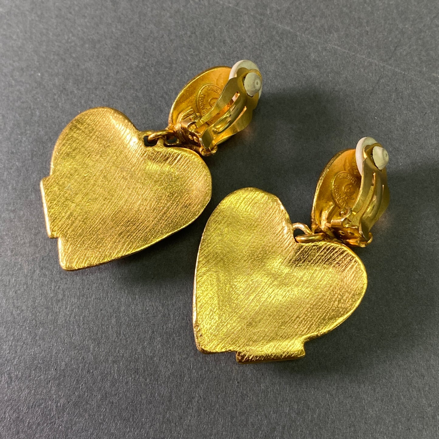 a24 Christian Lacroix クリスチャンラクロワ ラインストーン ハートモチーフ イアリング アクセサリー ゴールド