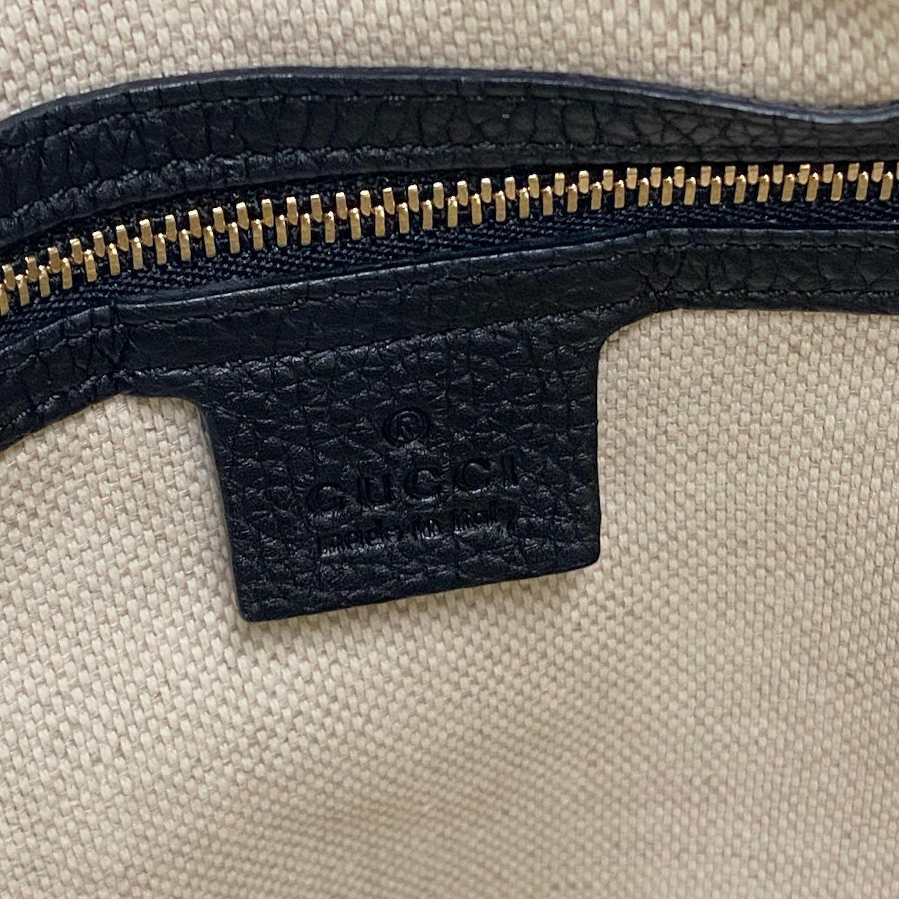 GUCCI グッチ ソーホー GG インターロッキング 2way ショルダーバッグ 536194 ブラック ゴールド レザーta1