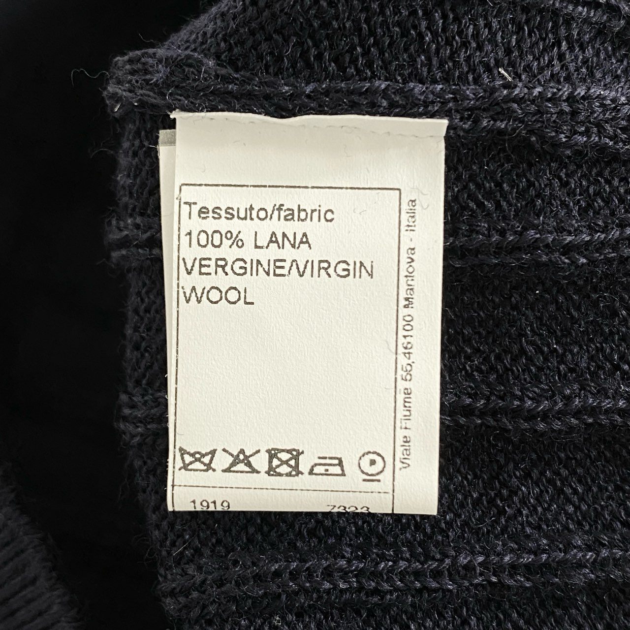 80h12① 《美品》 タグ付き イタリア製 Gabriele Pasini ガブリエレパジーニ タートルネック ニット セーター トップス ロングスリーブ 48 ネイビー ウール