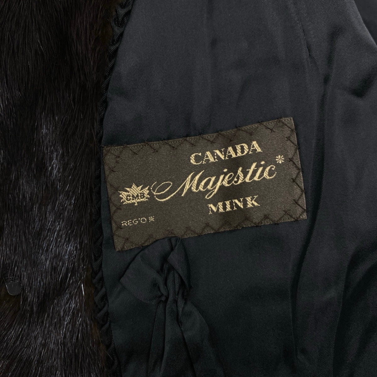 92h8 デミバフミンク ロングファーコート ハイネック サイズ13 茶系 本毛皮 Mink Fur Long Coatt18r