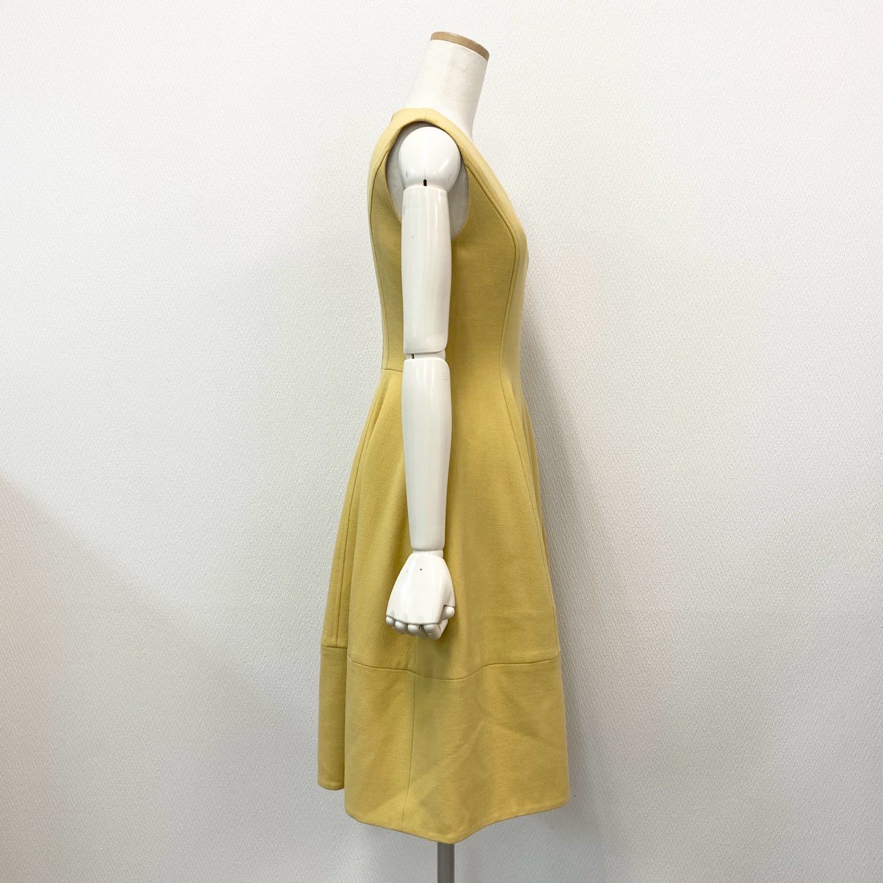 76k20 FOXEY フォクシー V Baron Dress Vバロン ドレス ワンピース 39477 38 イエロー レース ノースリーブ セレブ 日本製